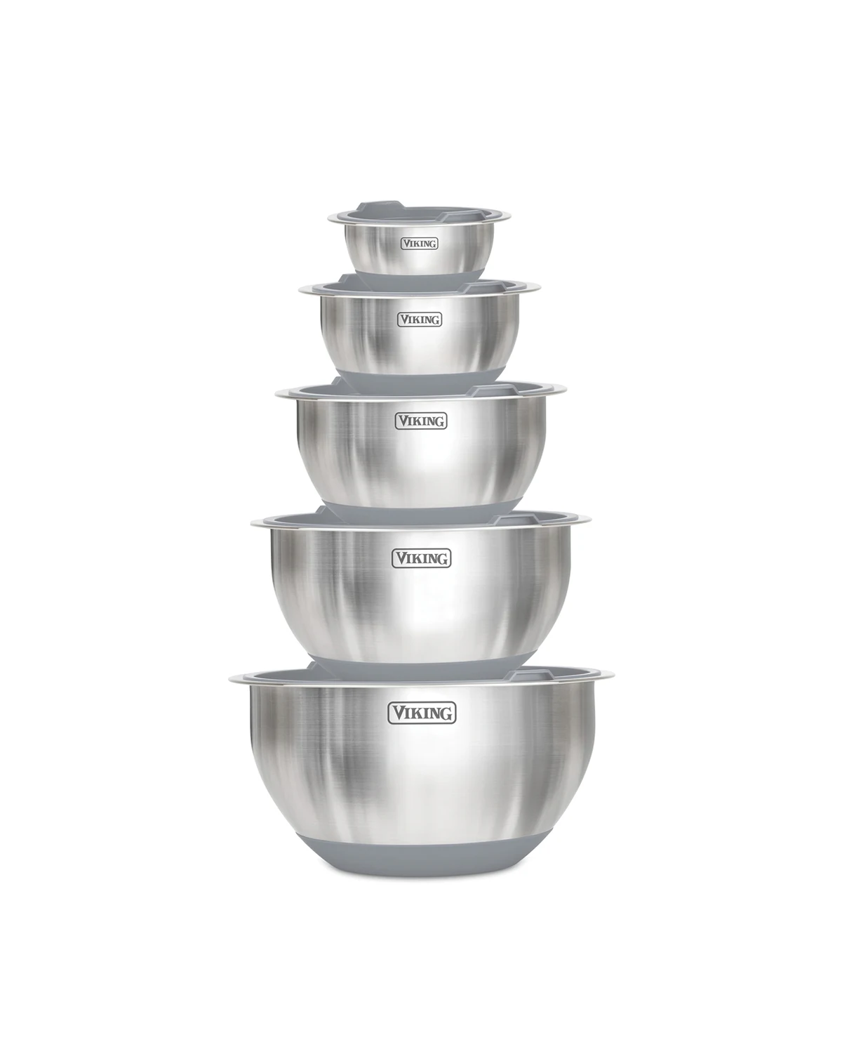 10 Pc Stainless Steel Mixing Bowl Set