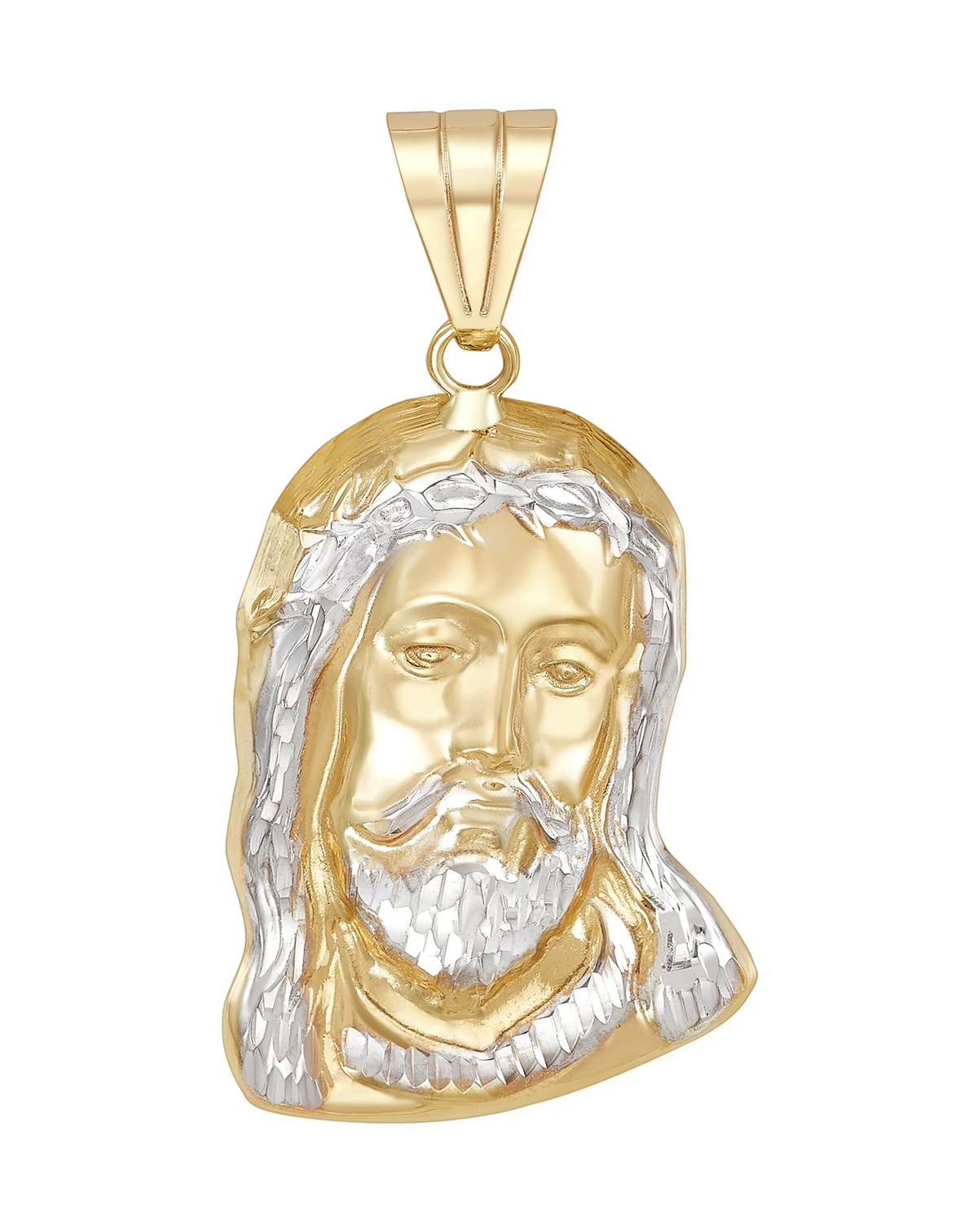 Christ Head Pendant in 14k Yellow