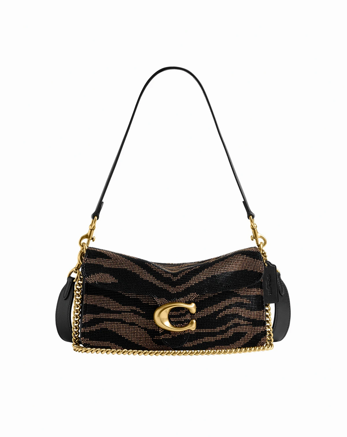 Tabby Medium Beaded Tiger Shoulder Bag 26