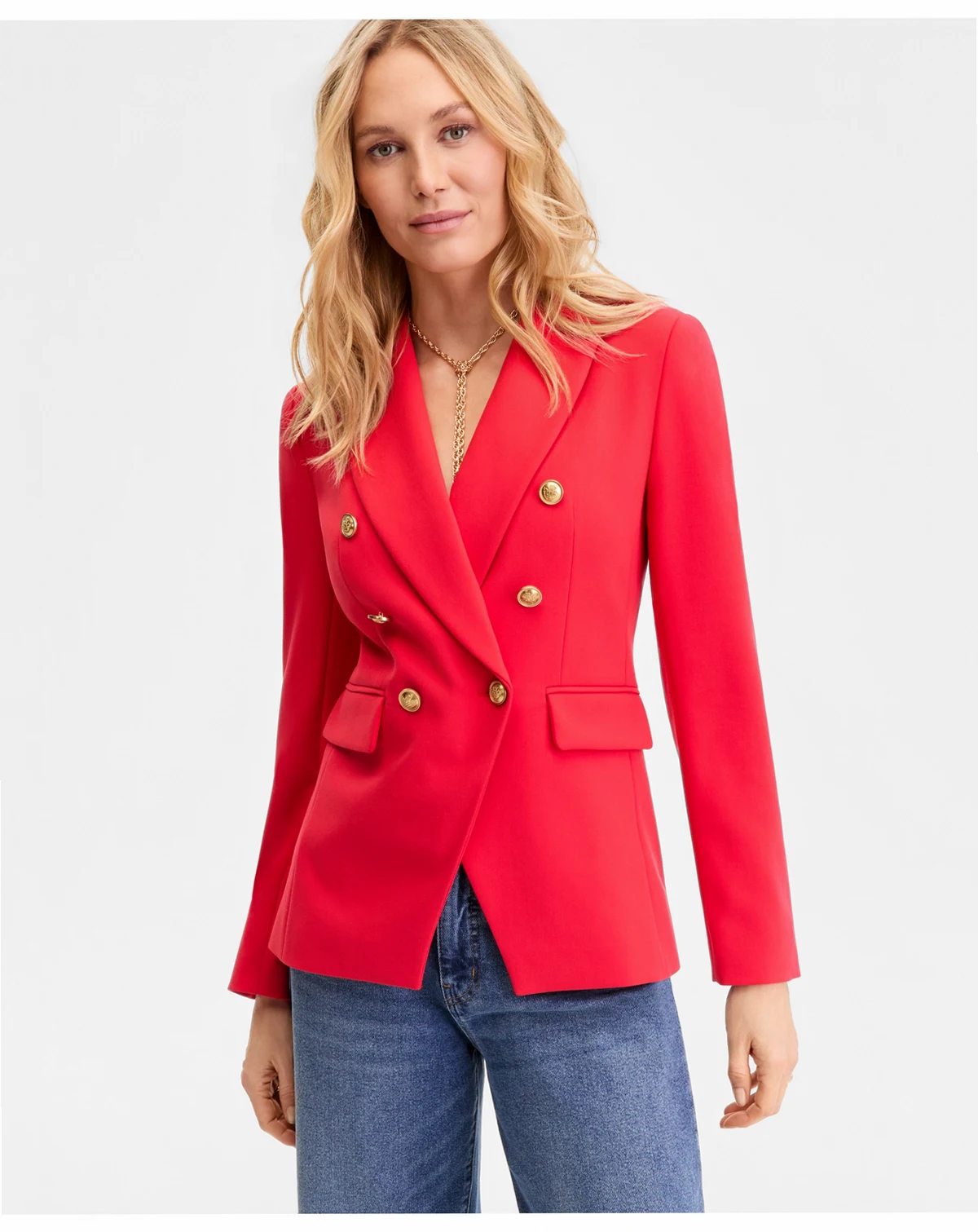 Women's Double-Breasted Blazer, Exclusively at Macy's