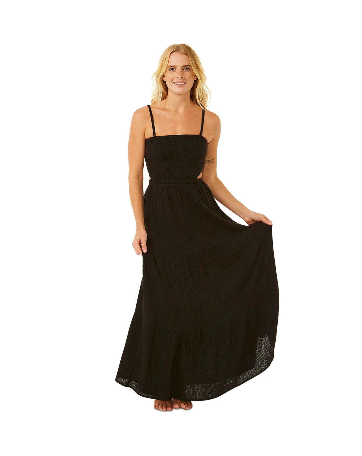 Women's Premium Surf Straight Neck Maxi Dress