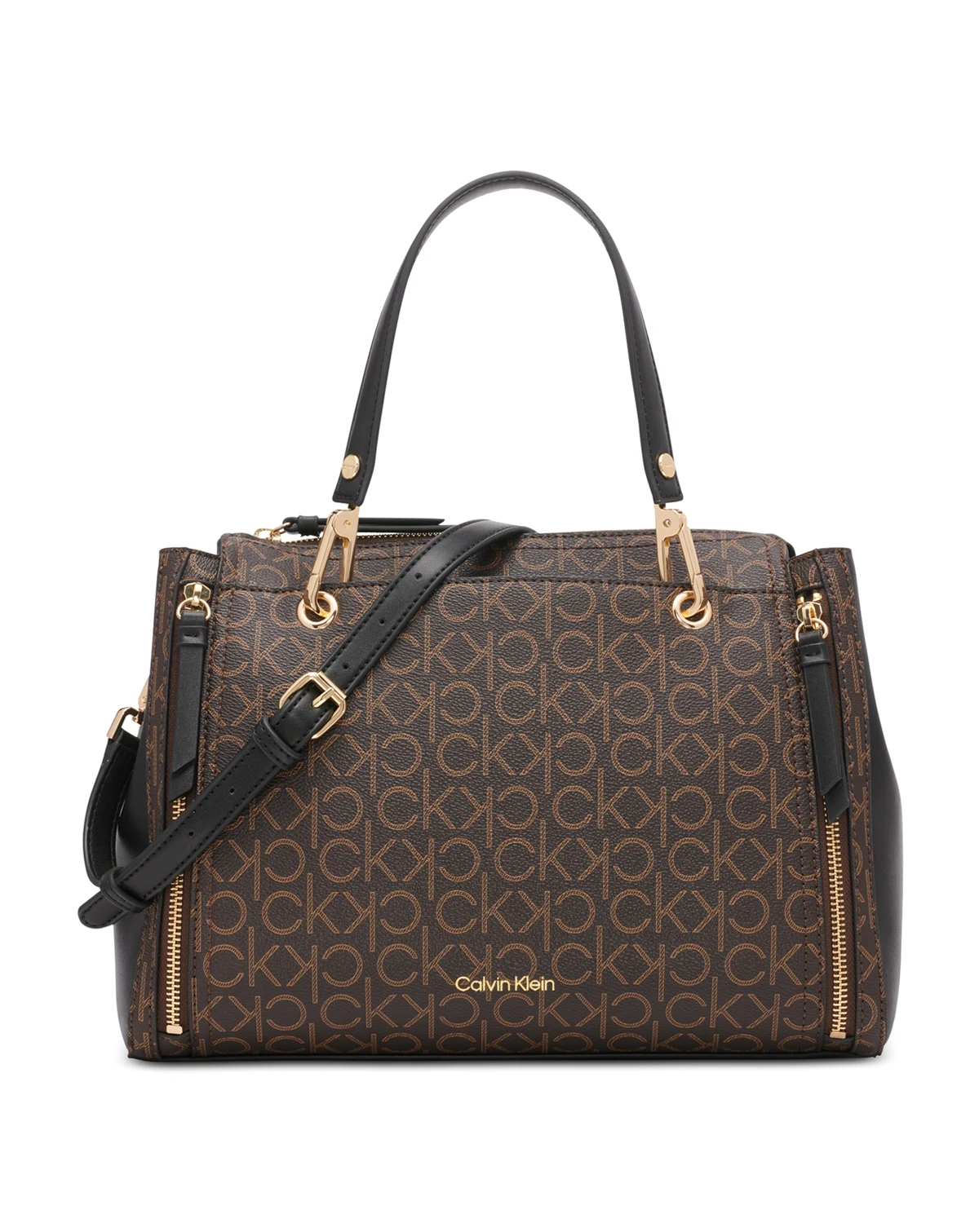 Garnet Signature Triple Compartment Top Zipper Satchel