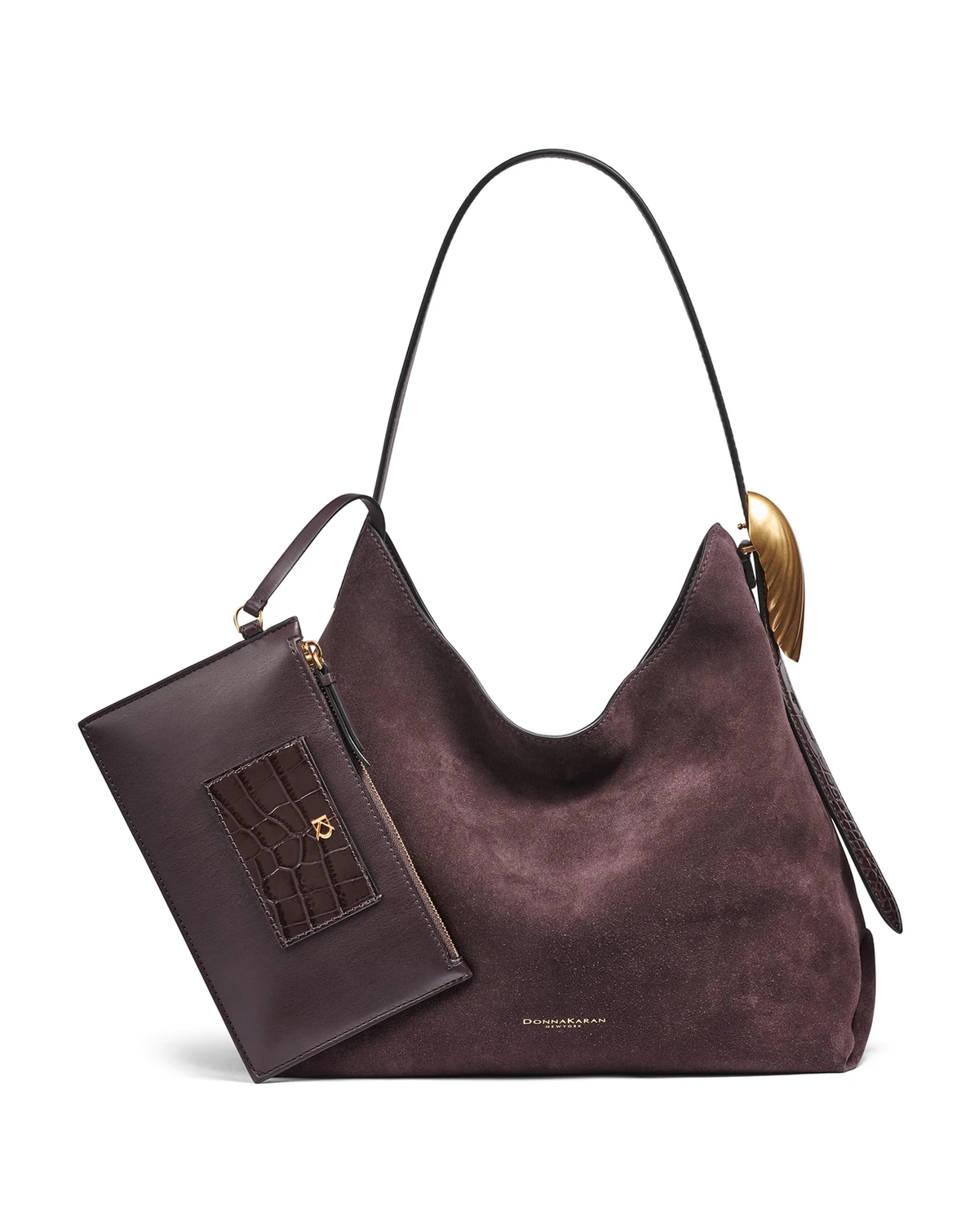 Georgette Suede Medium Bucket Bag