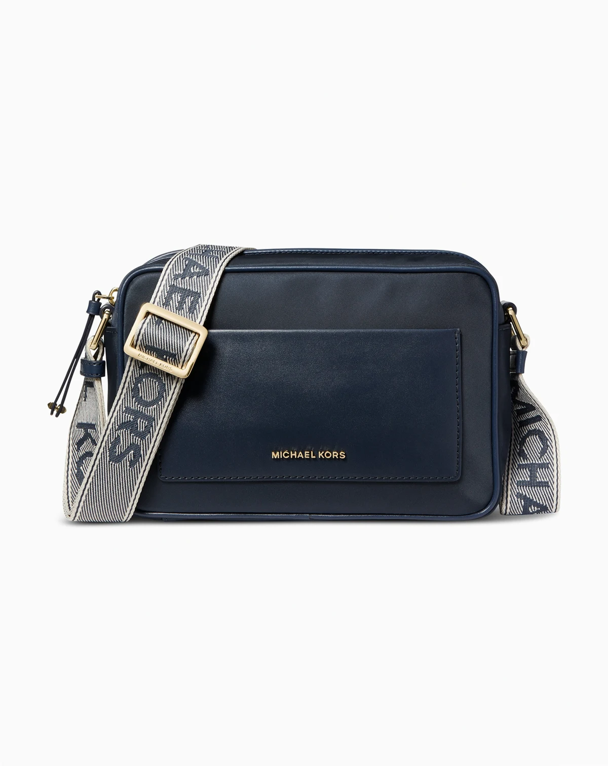 Logo Large Nylon Crossbody with Webbing Strap