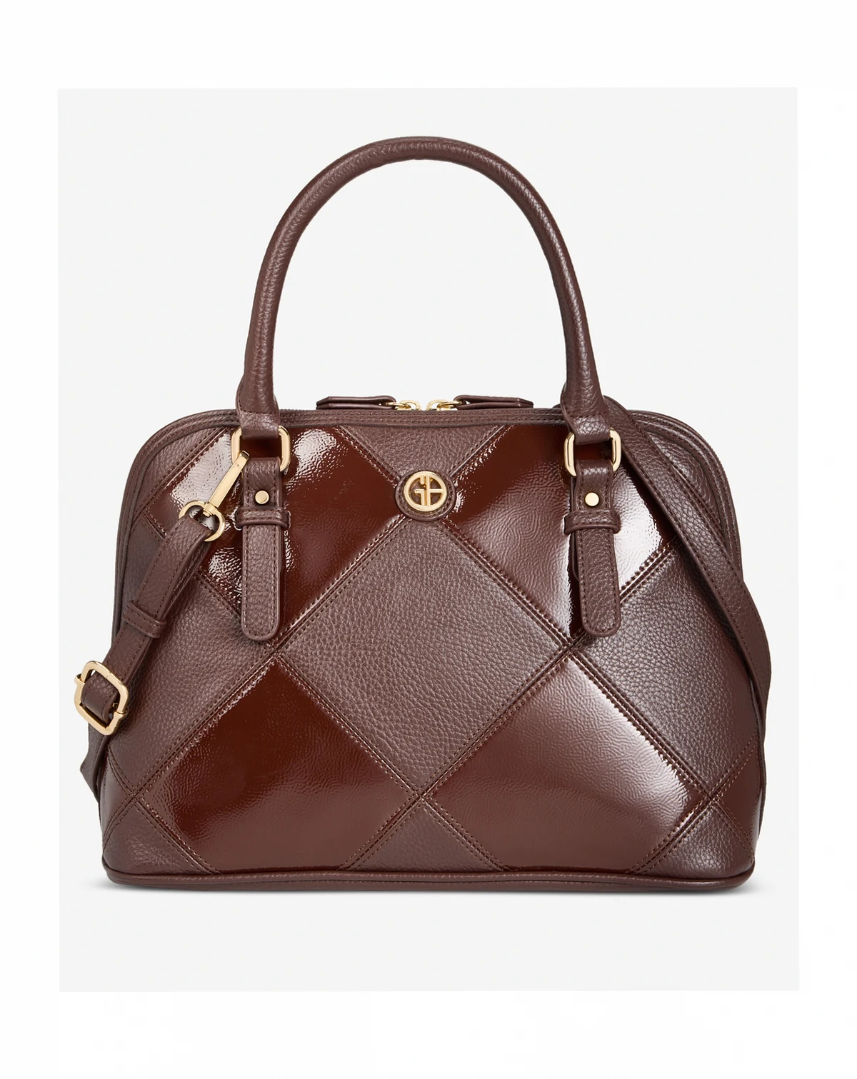 Pieced Dome Satchel, Exclusively at Macy's