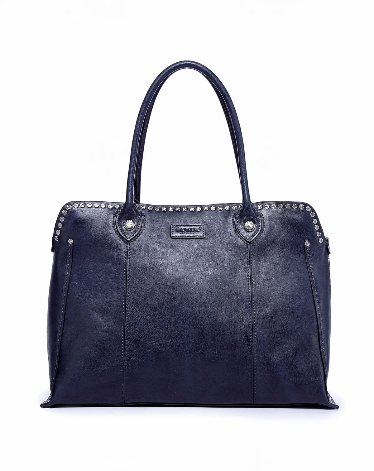 Women's Genuine Leather Soul Stud Satchel Bag