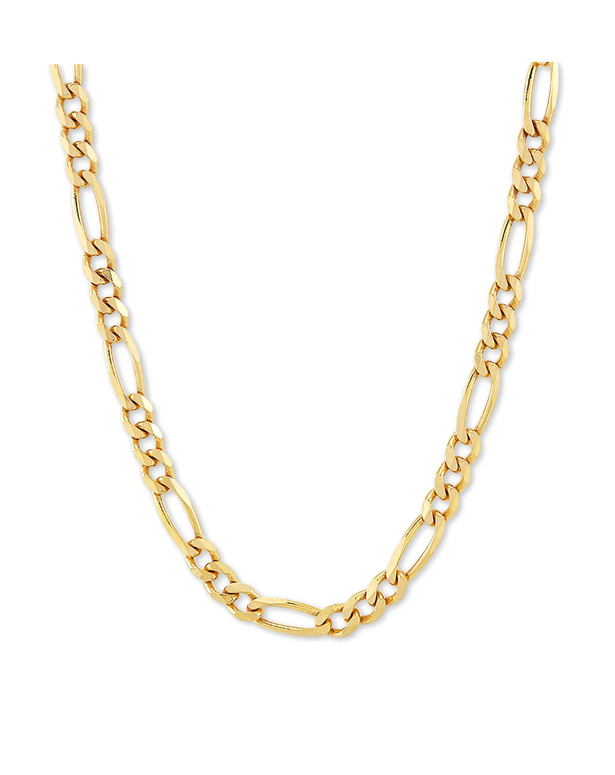 Figaro Link Chain 18" Necklace (4-1/3mm) in 18k Gold-Plated Sterling Silver