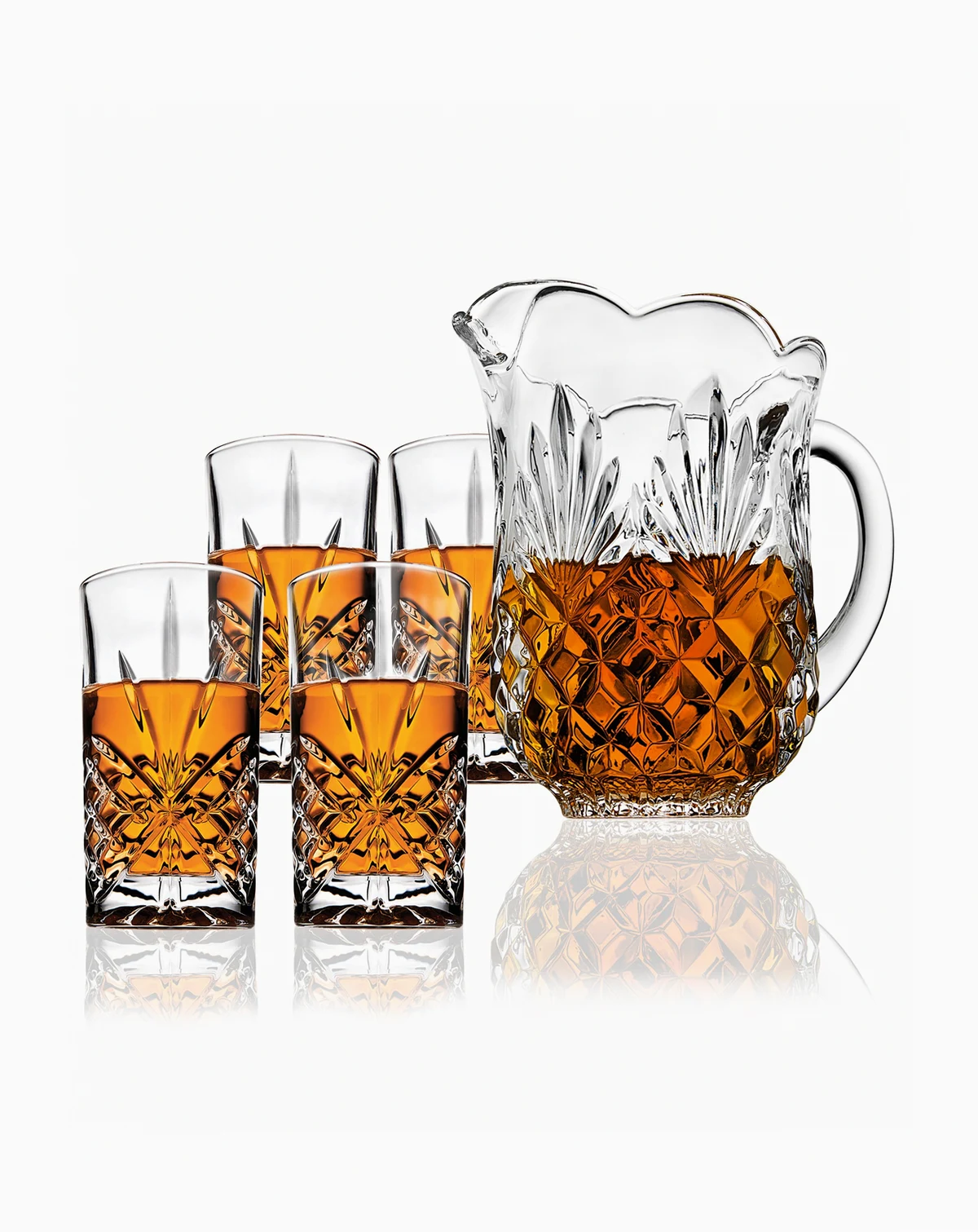 Dublin Crystal 5 Piece Pitcher & Highball Set