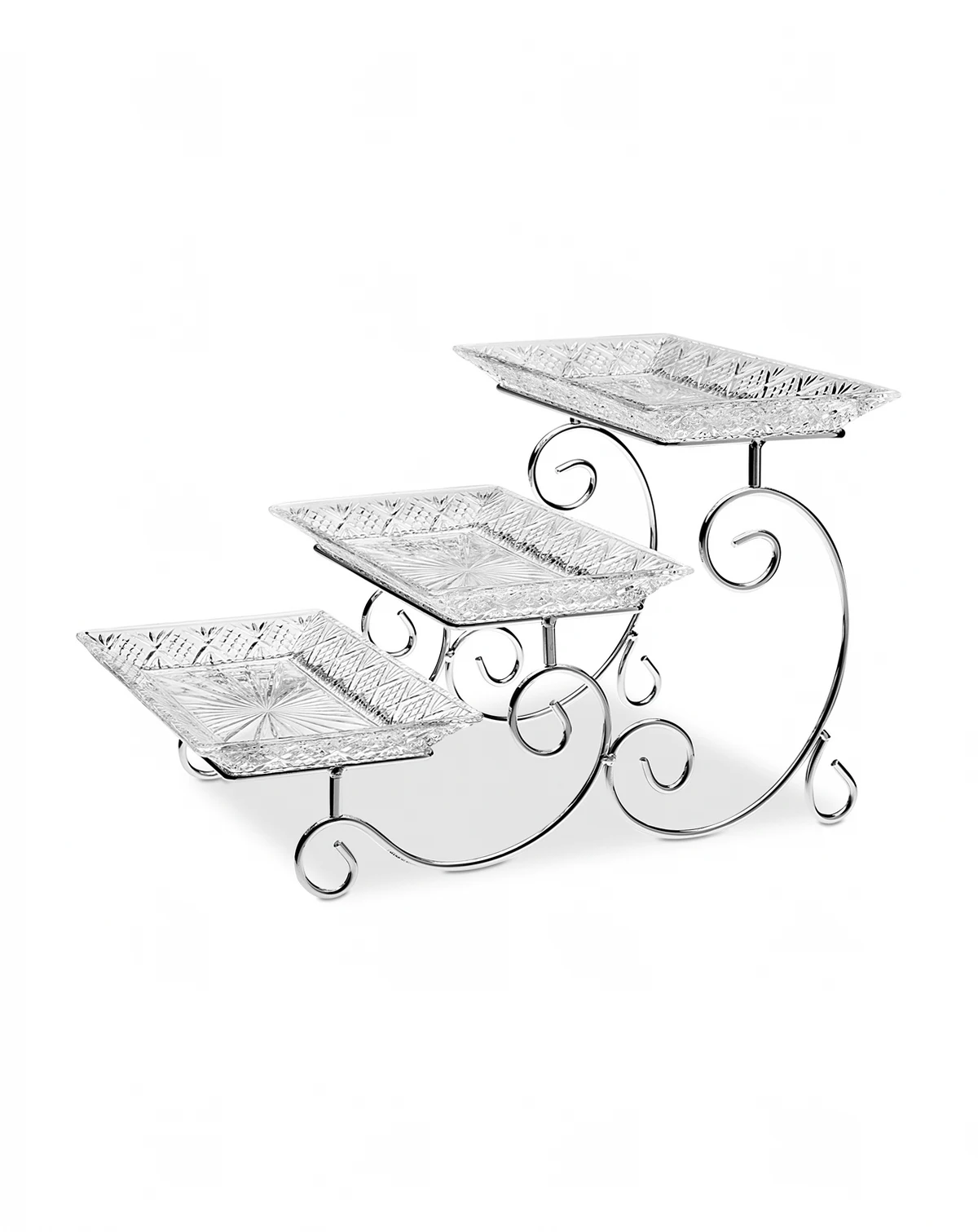 Dublin Crystal Three-Tier Serving Stand
