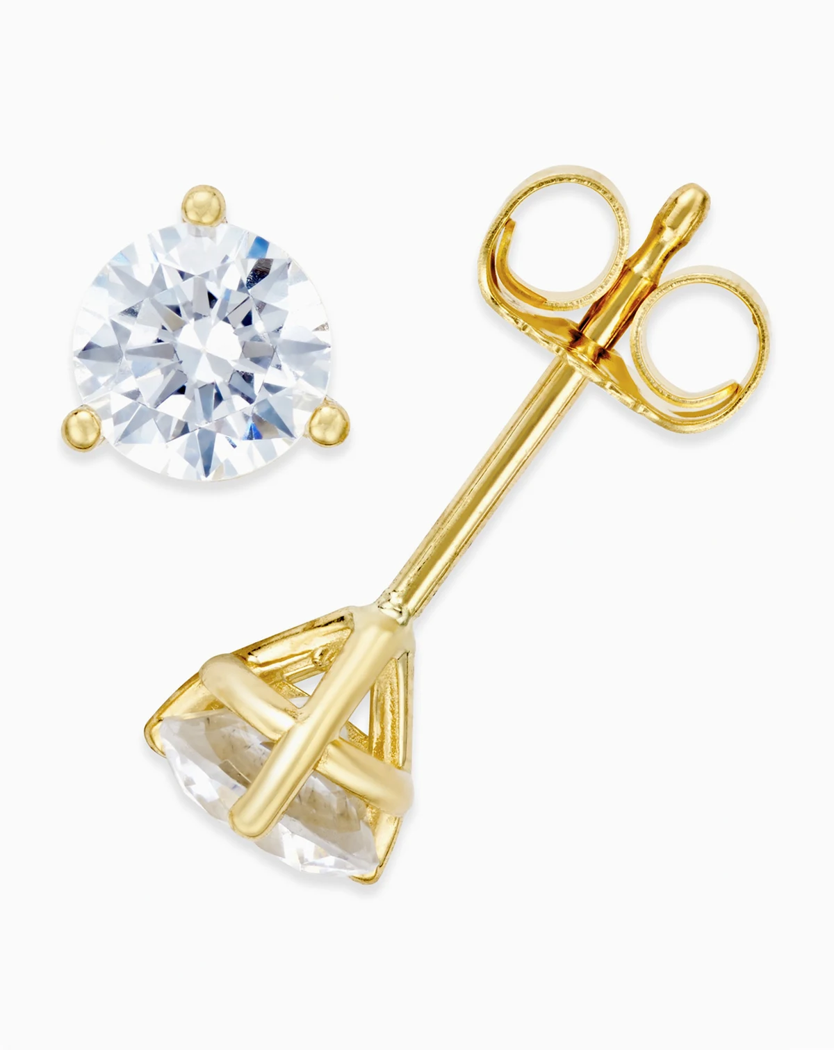 Certified Near Colorless Diamond Stud Earrings (3/4 ct. t.w.) in 18k Gold