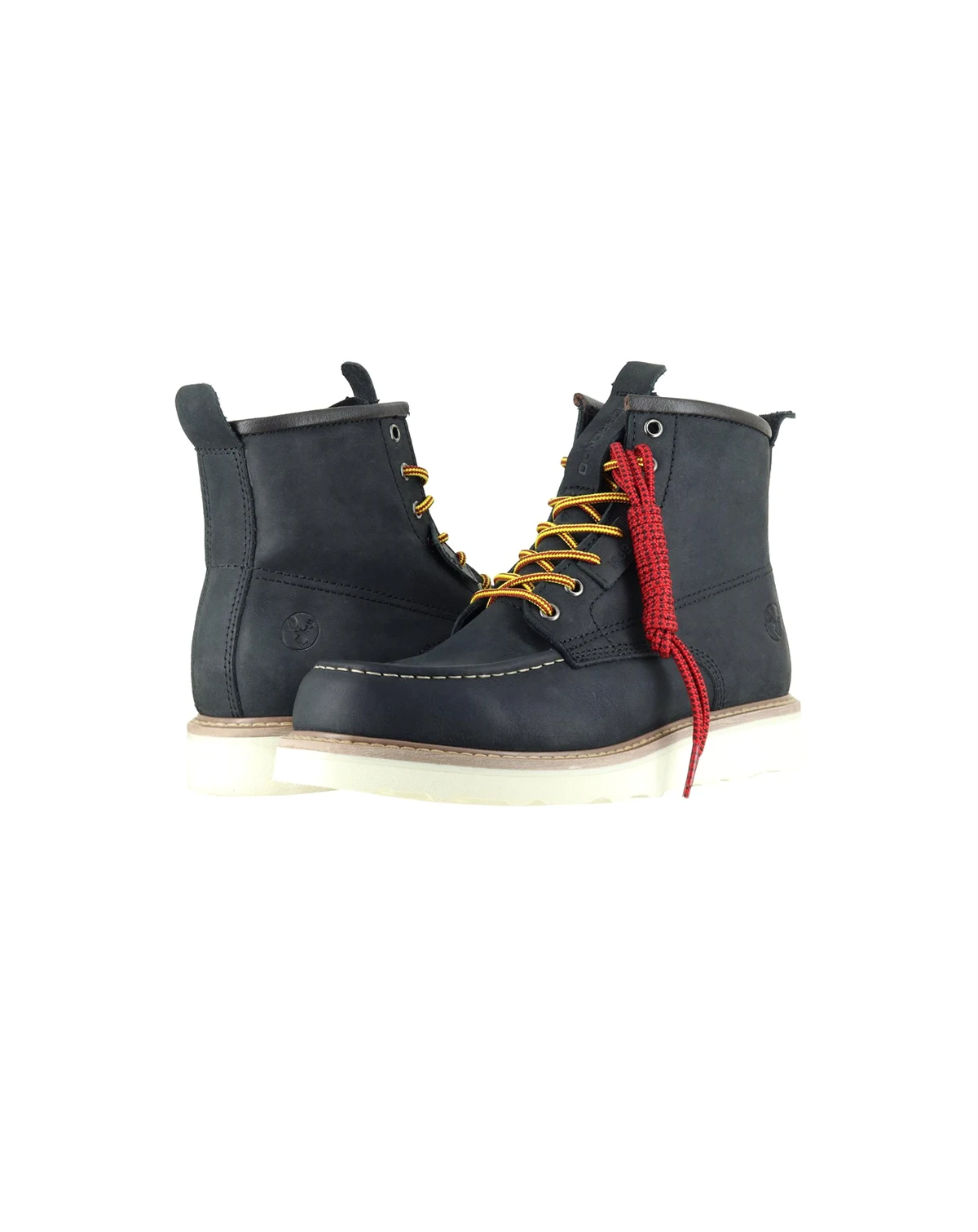 Men's 6” Moc Toe Work Boots for Men – Wedge Steel Toe Boots – Vibram EVA Outsole – EH Rated