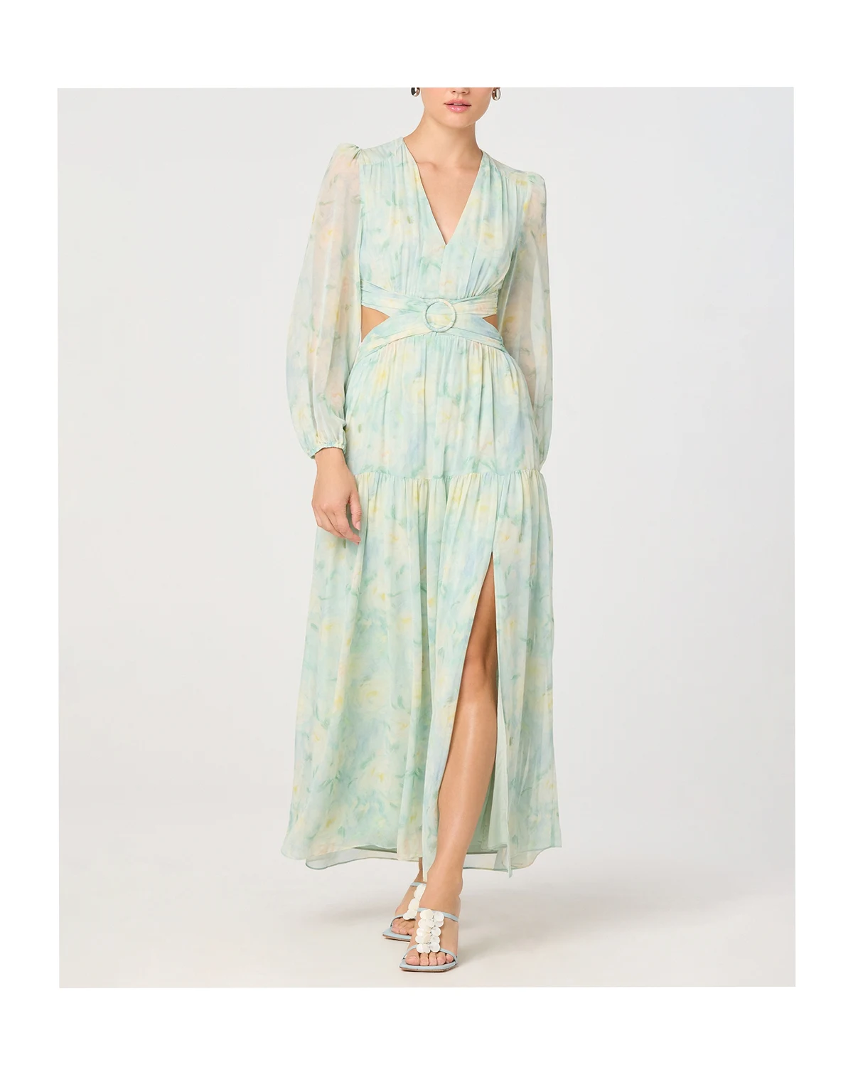 Women's Floral V-Neck Maxi Dress