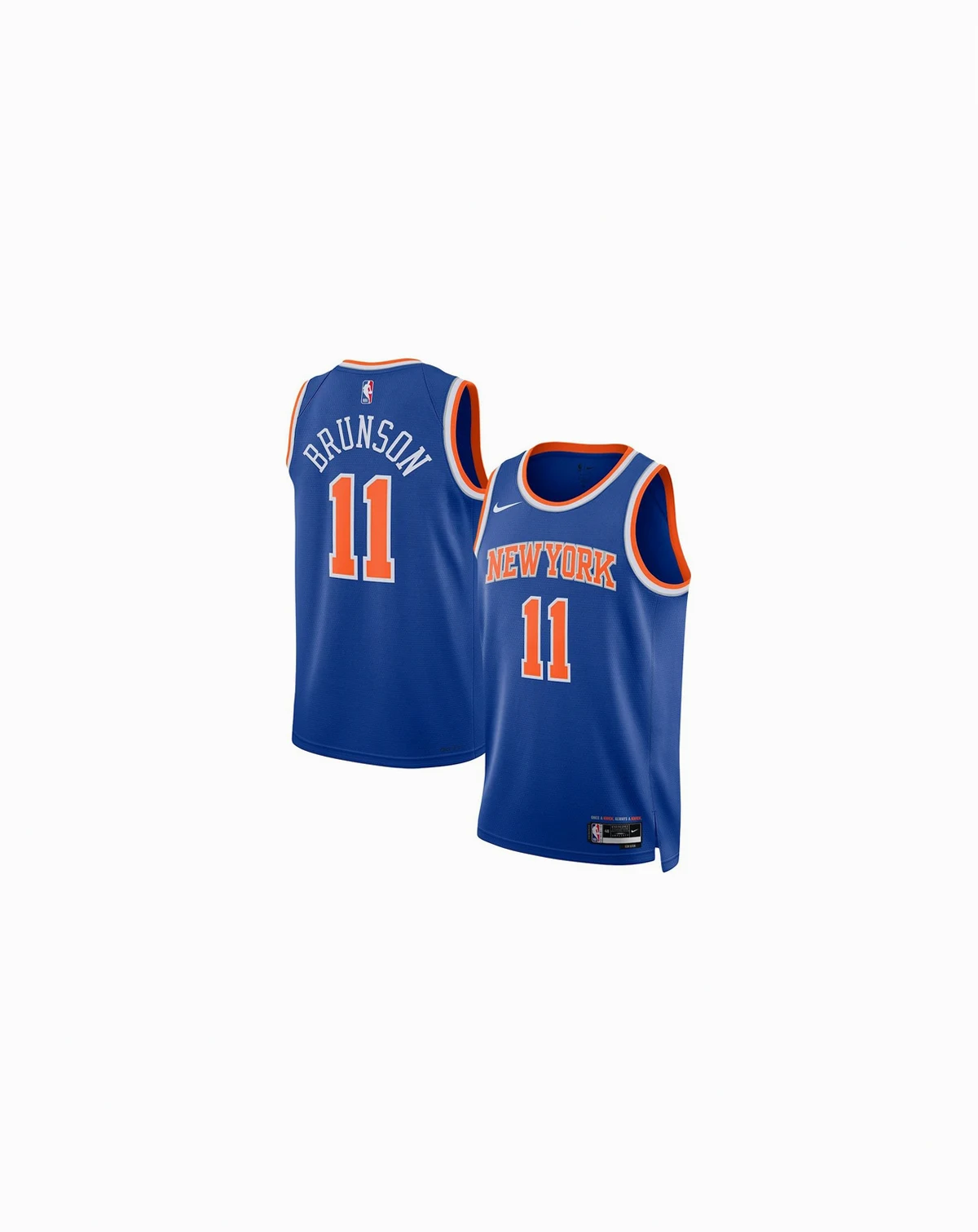 Men's and Women's Jalen Brunson Blue New York Knicks Swingman Jersey - Icon Edition