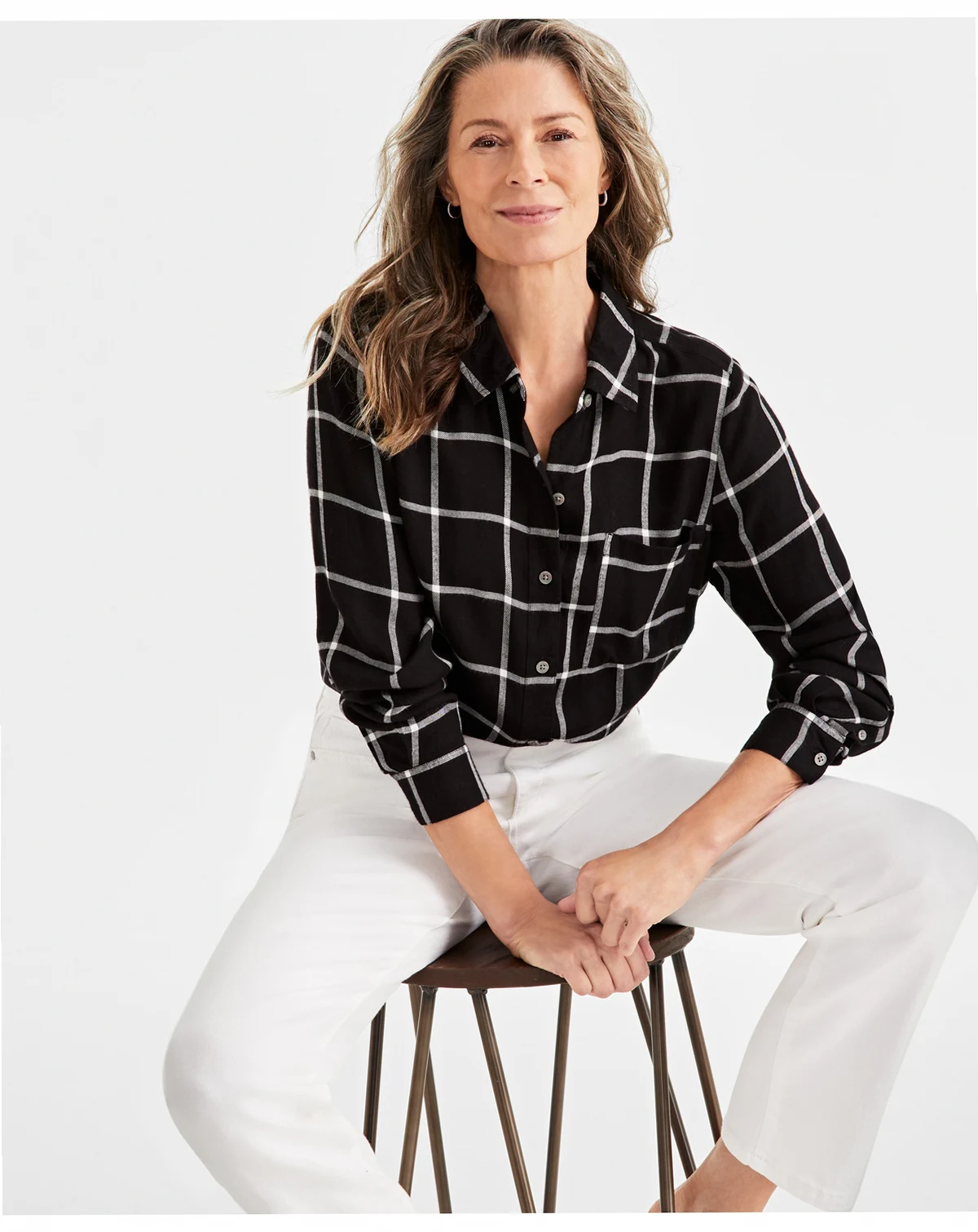 Women's Plaid Perfect Shirt, Macy's Exclusive