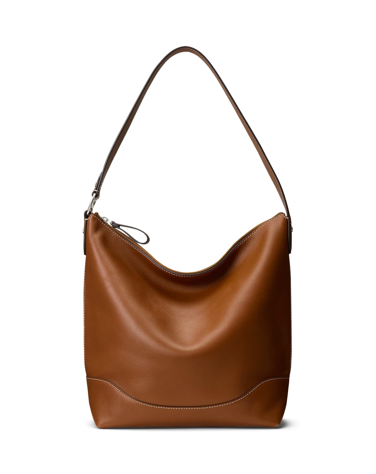 Large Smooth Leather Tasha Bucket Bag