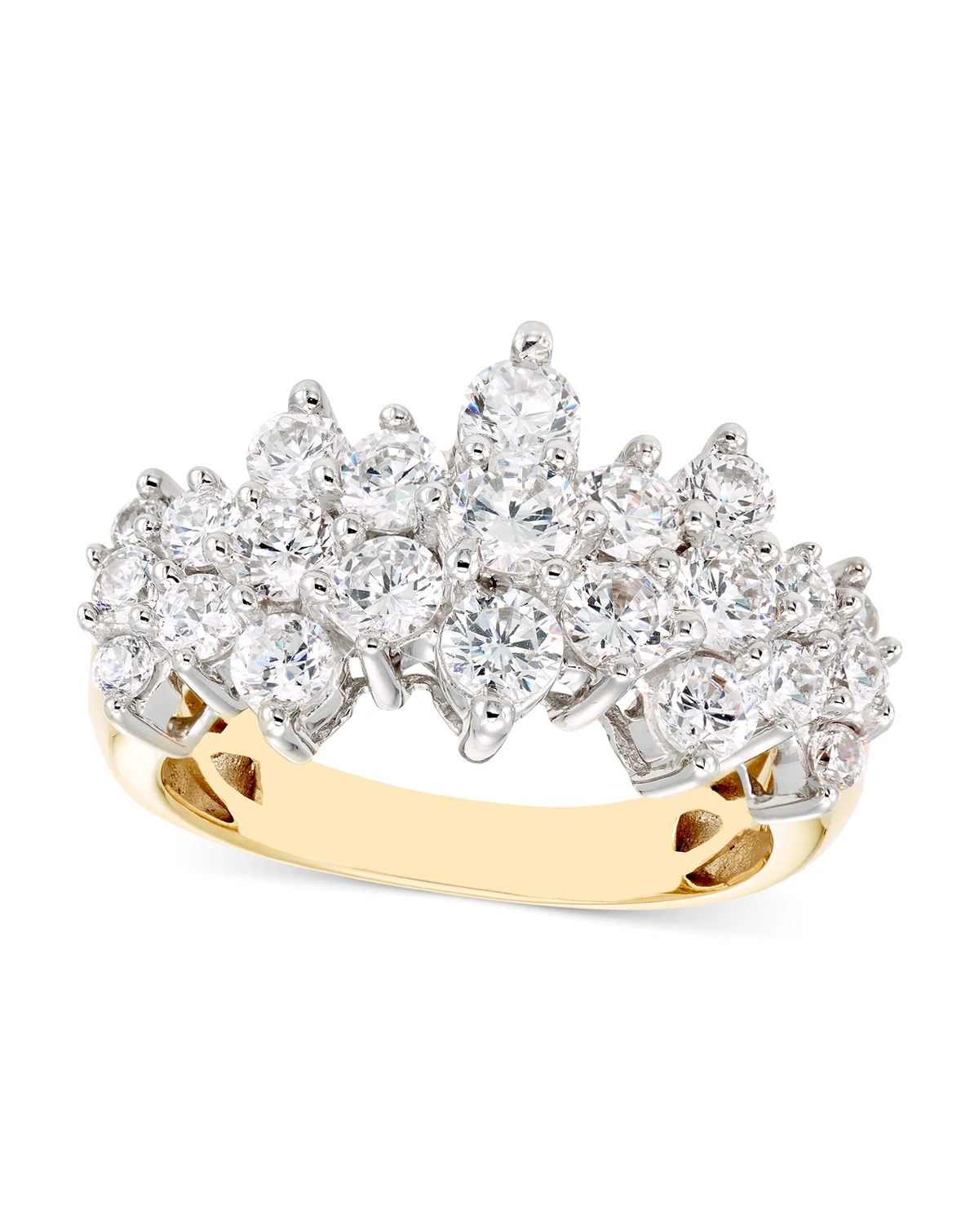 Diamond Horizontal Cluster Ring (2 ct. t.w.) in 14k Gold