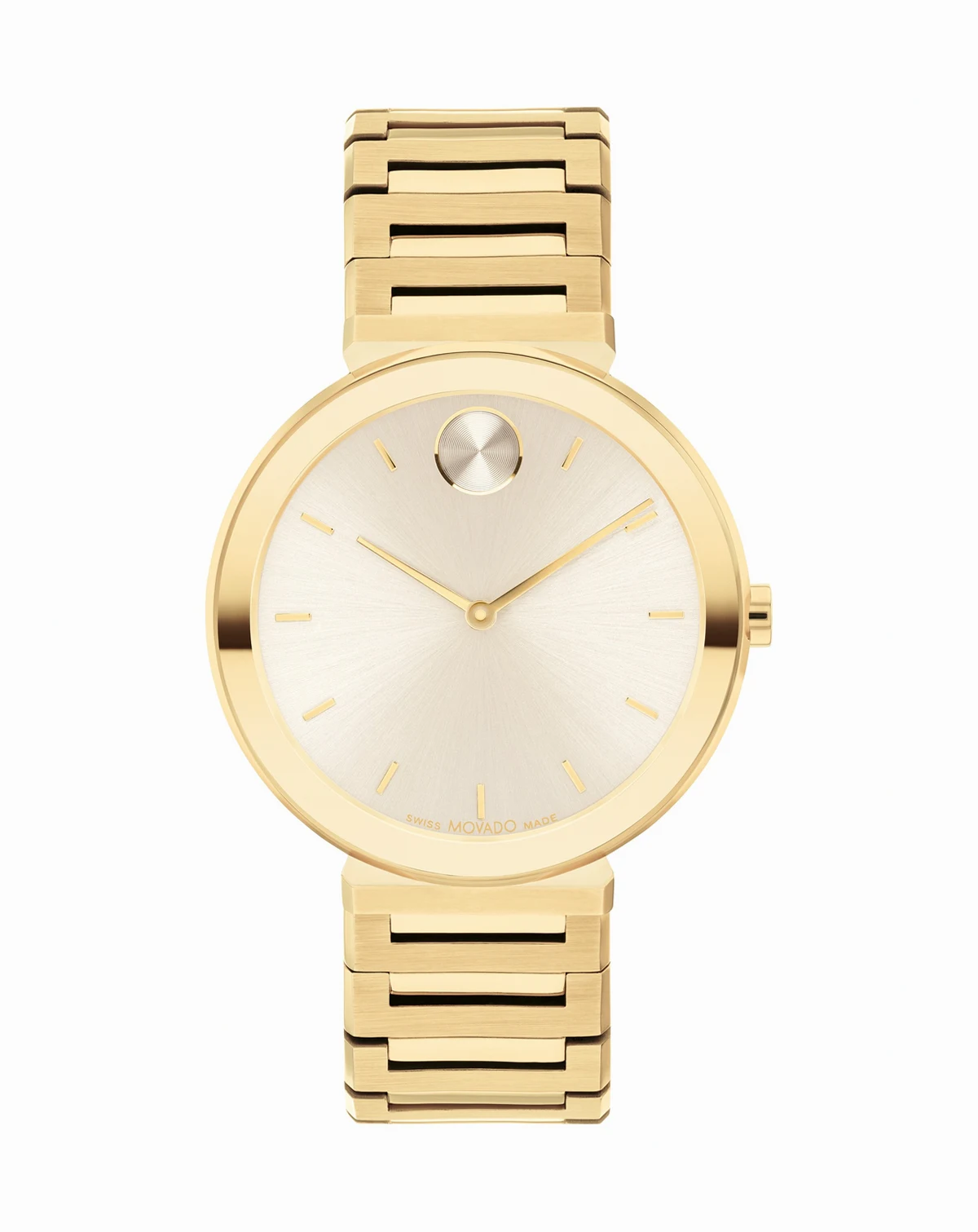 Women's Bold Horizon Swiss Quartz Ionic Plated Light Gold-Tone 2 Steel Watch 34mm