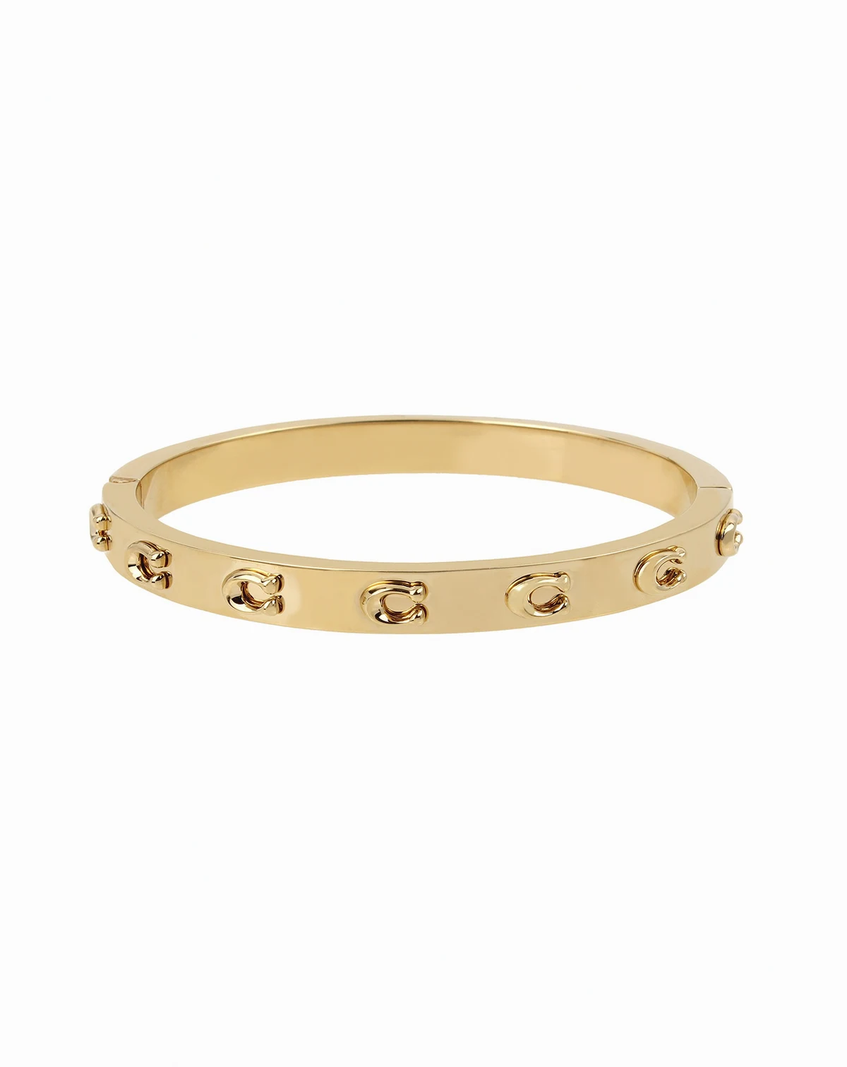 Signature C Hinged Bangle Bracelet