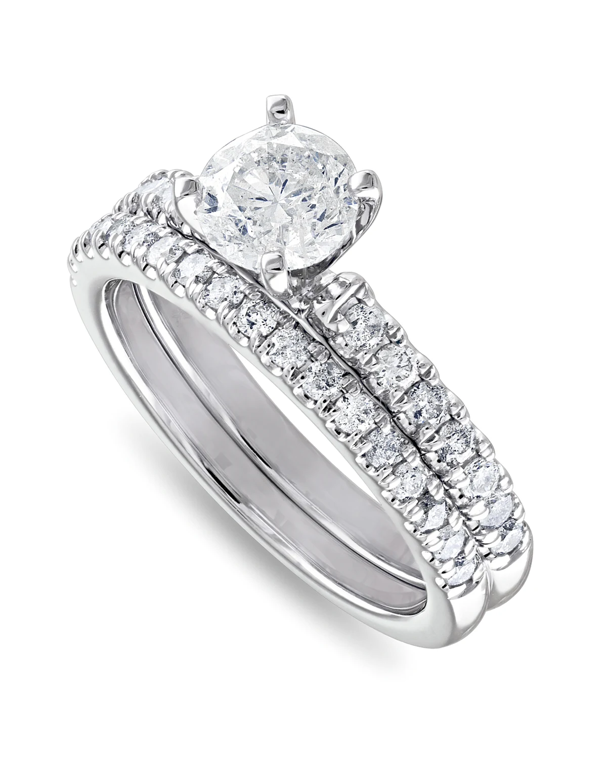 Diamond (1-1/2 ct. t.w.) Bridal Set in 14K White, Yellow or Rose Gold