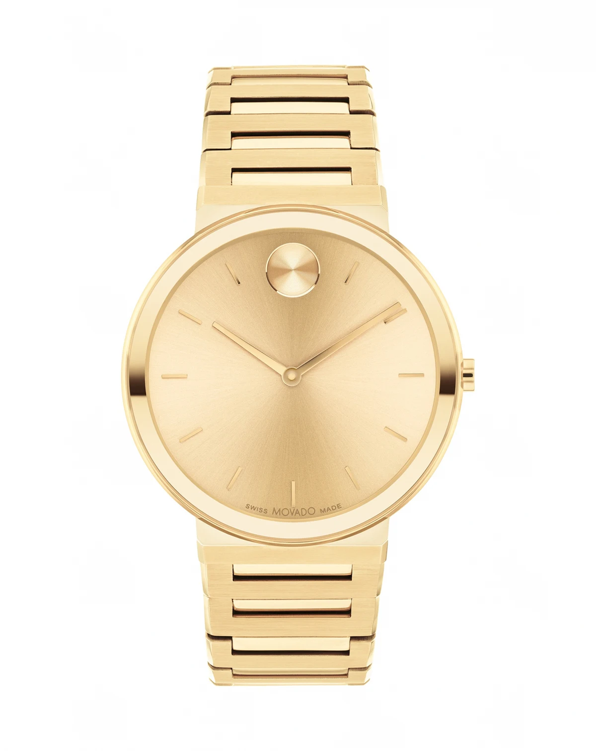 Men's Bold Horizon Swiss Quartz Ionic Plated Light Gold-Tone Steel Watch 40mm