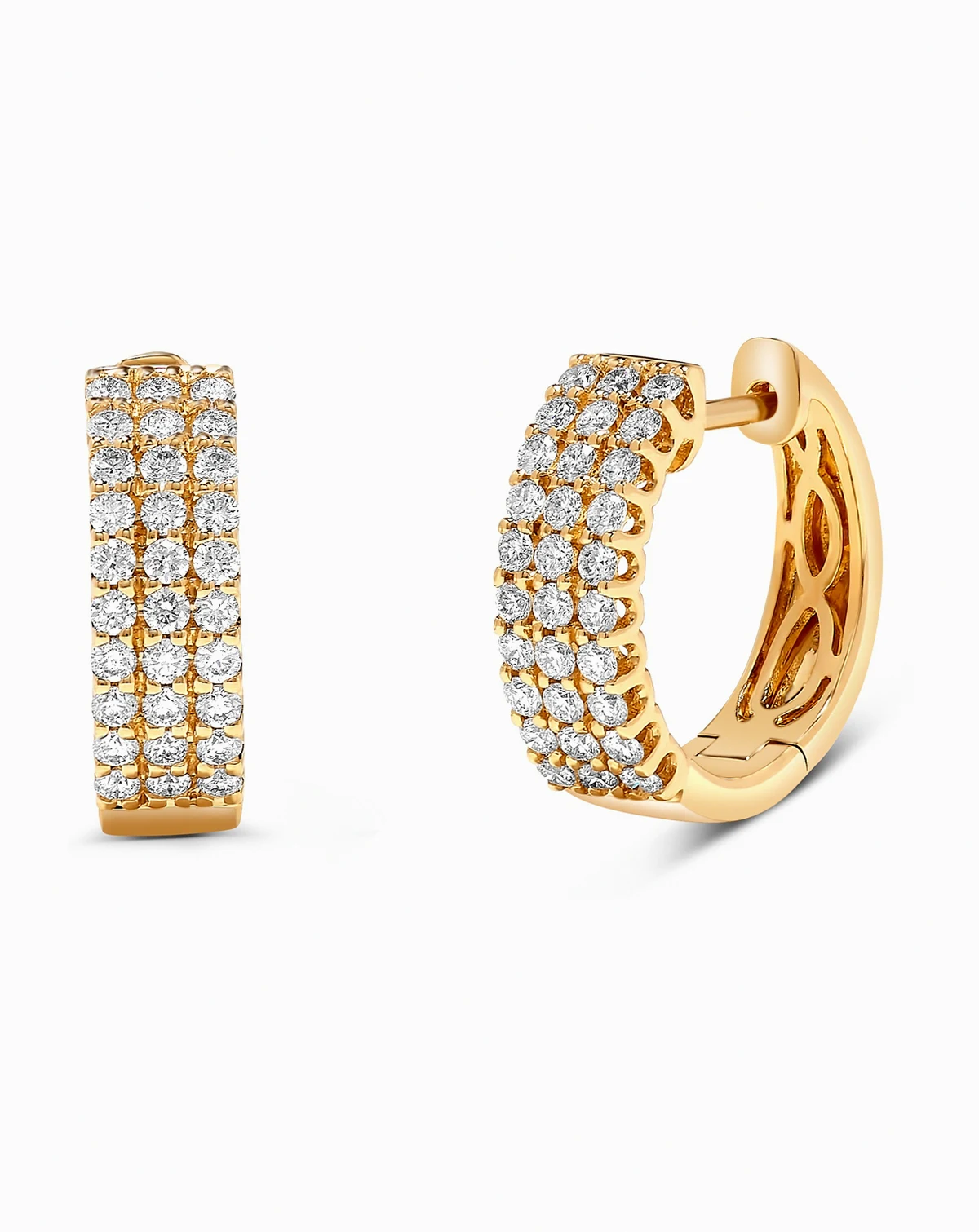 Diamond Earrings (1/2 ct. t.w.) in 14k Yellow Gold