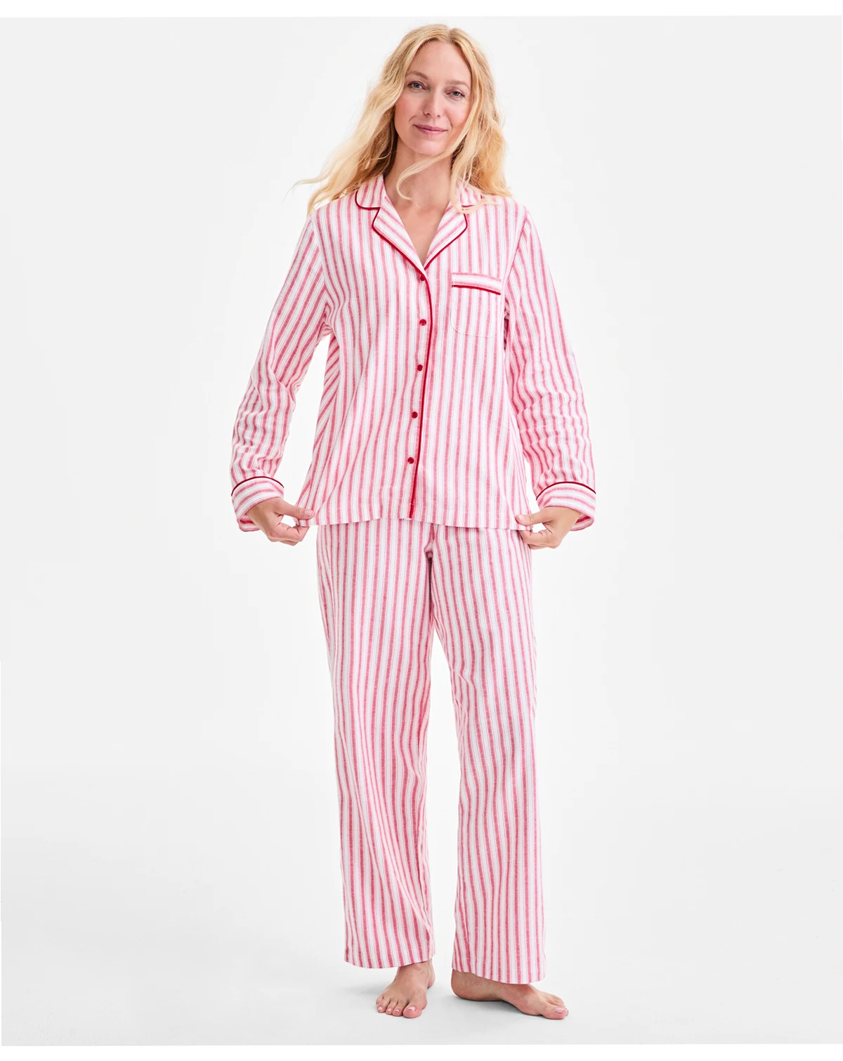Women's 2-Pc. Cotton Flannel Packaged Pajamas Set, Created for Macy's