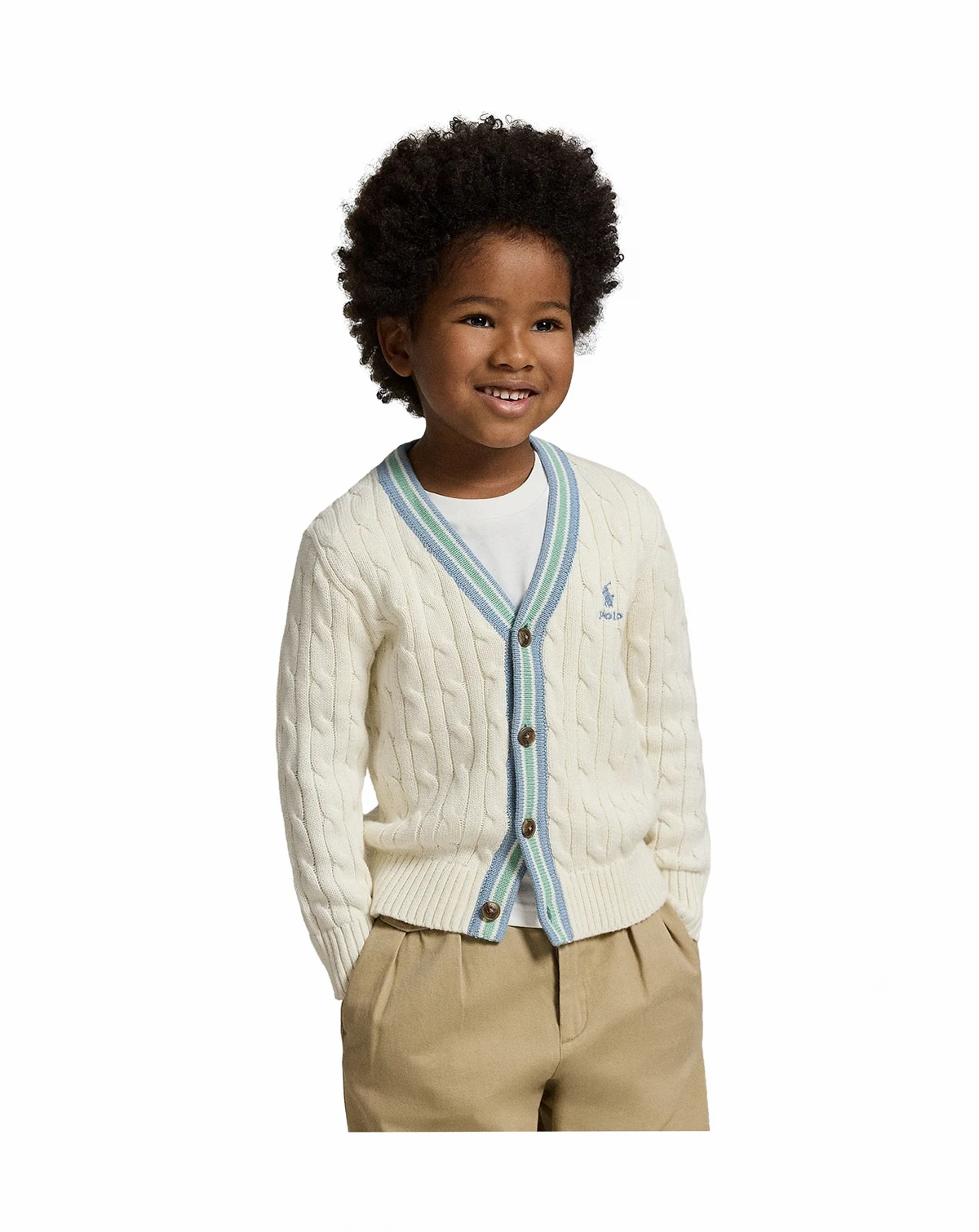 Boys' 2T-7 V-Neck Cricket Cardigan