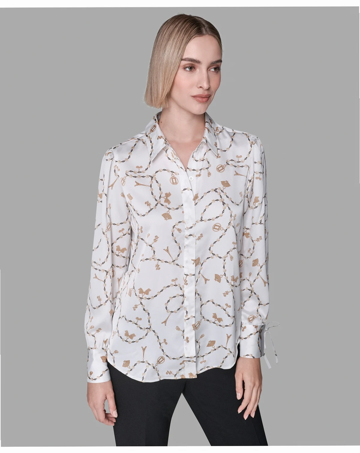 Women's Collared Button Down Front Top