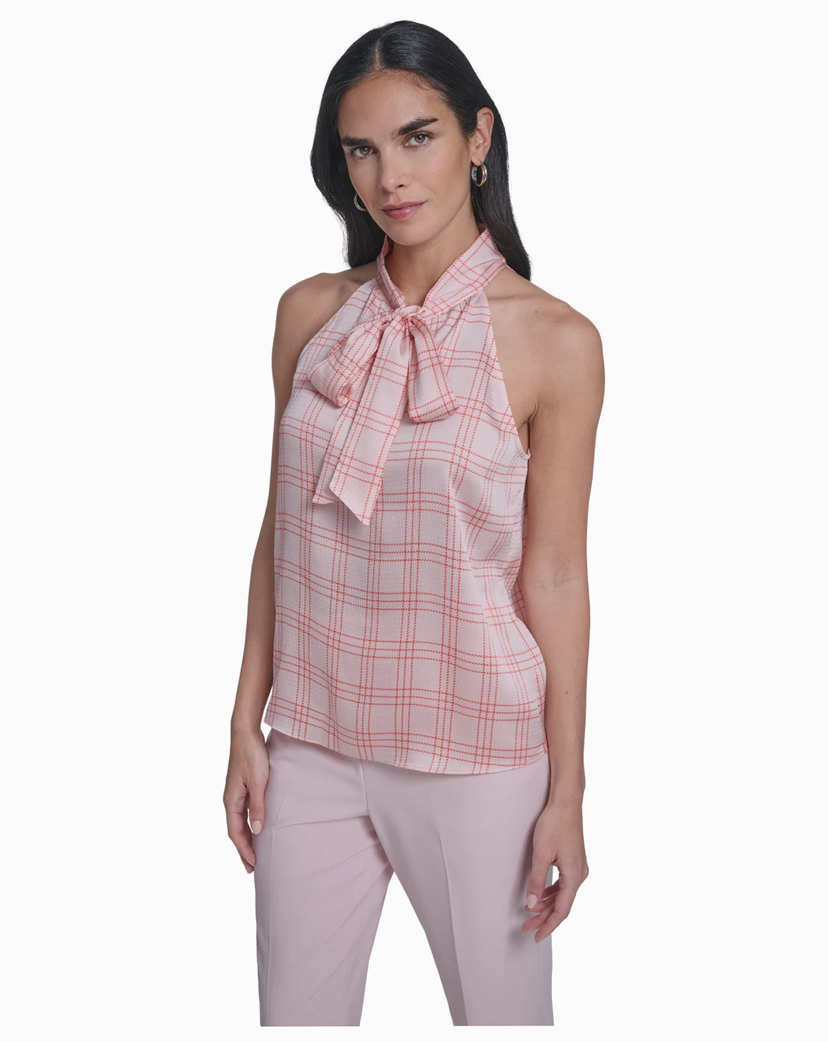 Women's Sleeveless Tie-Neck Top