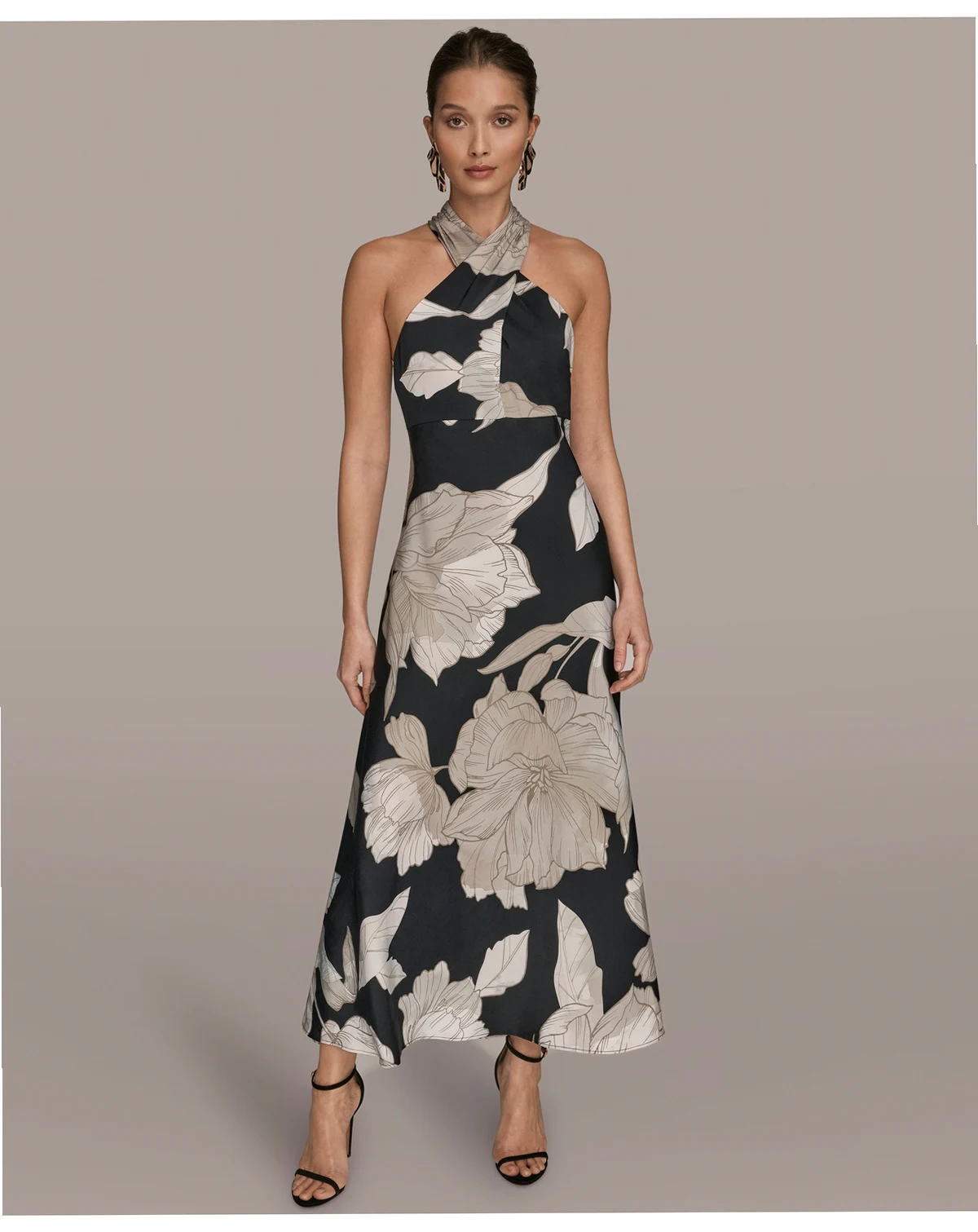 Women's Floral Print A-Line Long Dress