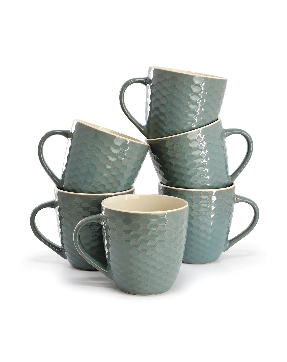 Honeycomb Mugs, Set of 6