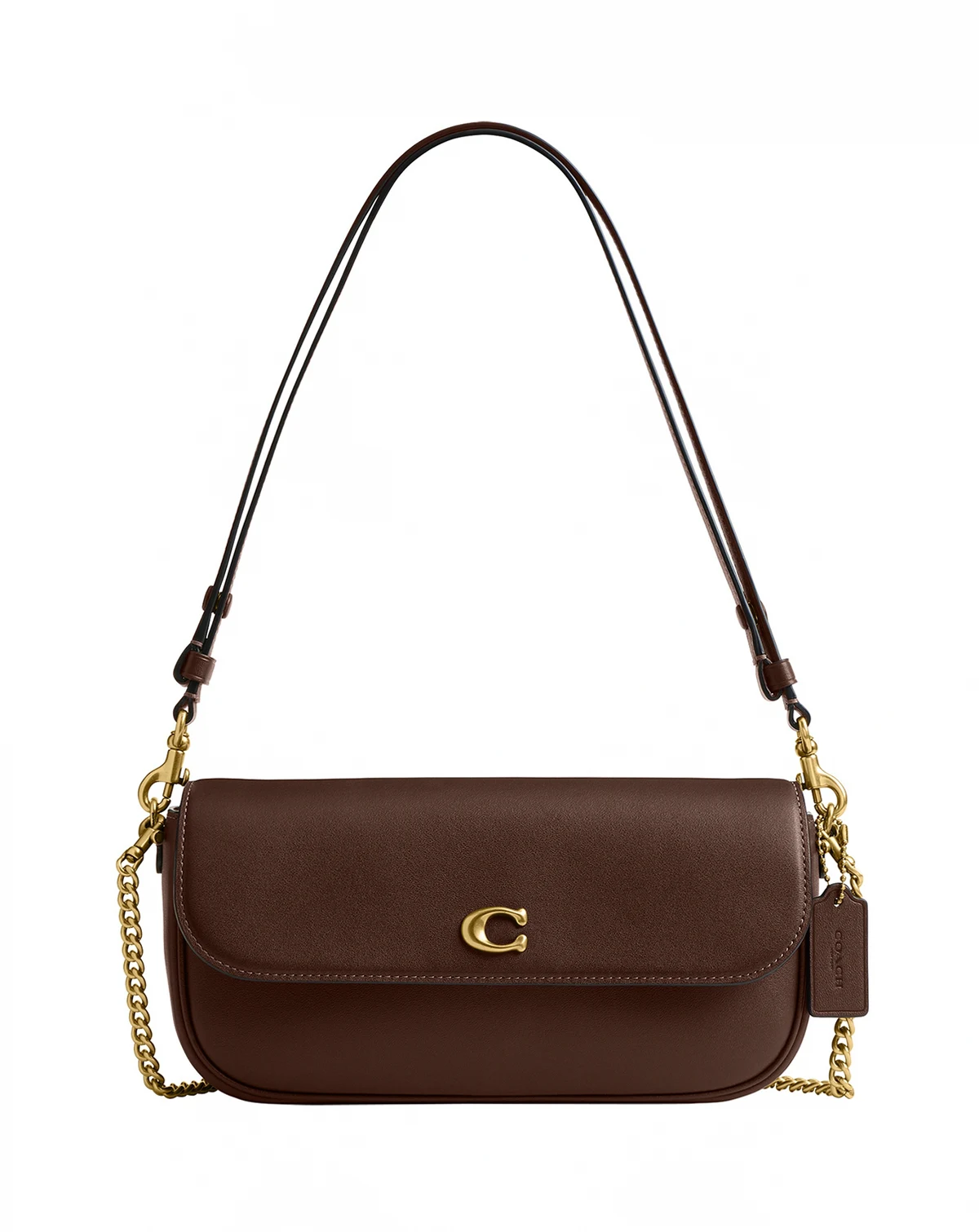 Brook Small Leather Flap Slim Shoulder Bag