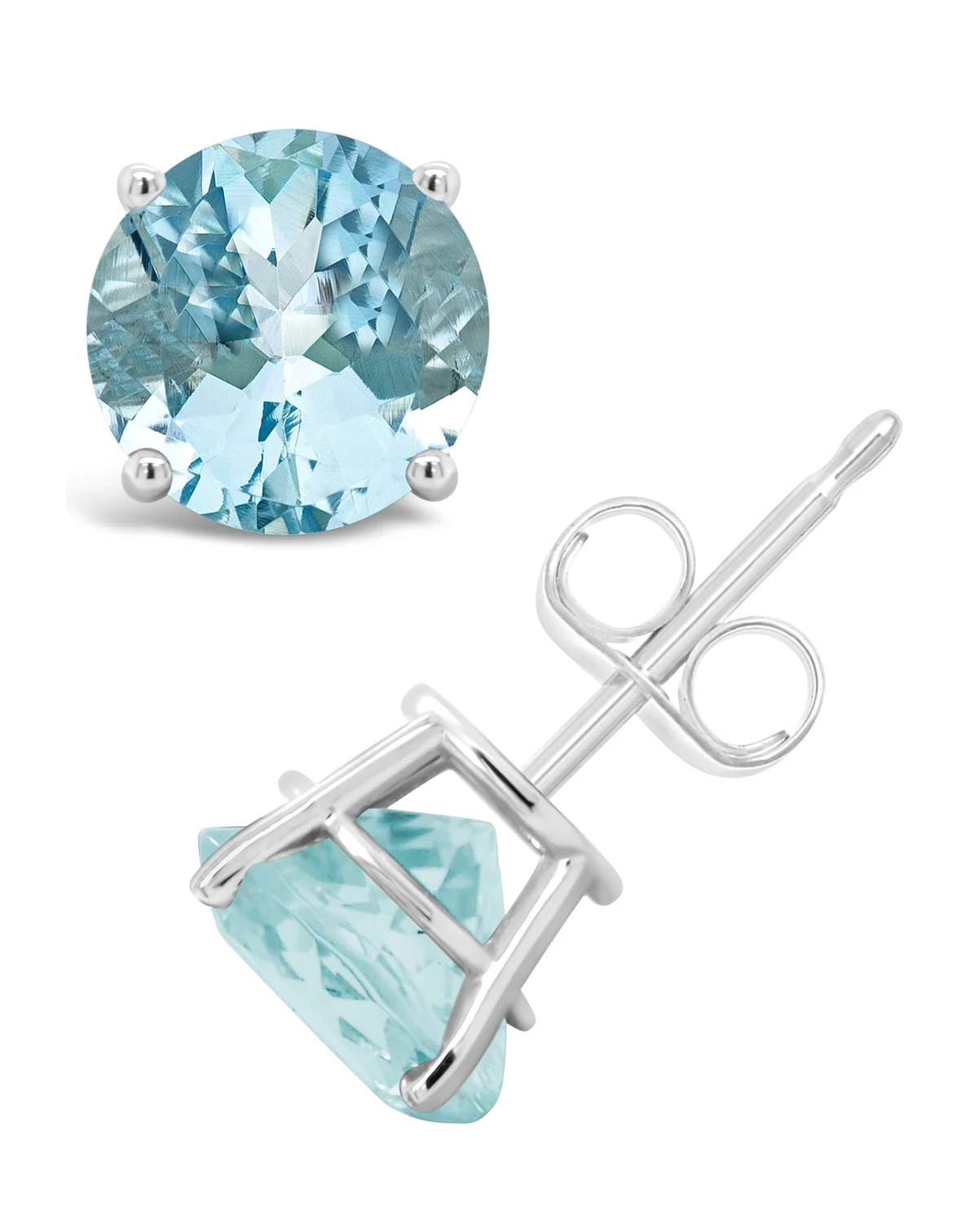 Aquamarine (2-1/2 ct. t.w.) Stud Earrings in Sterling Silver