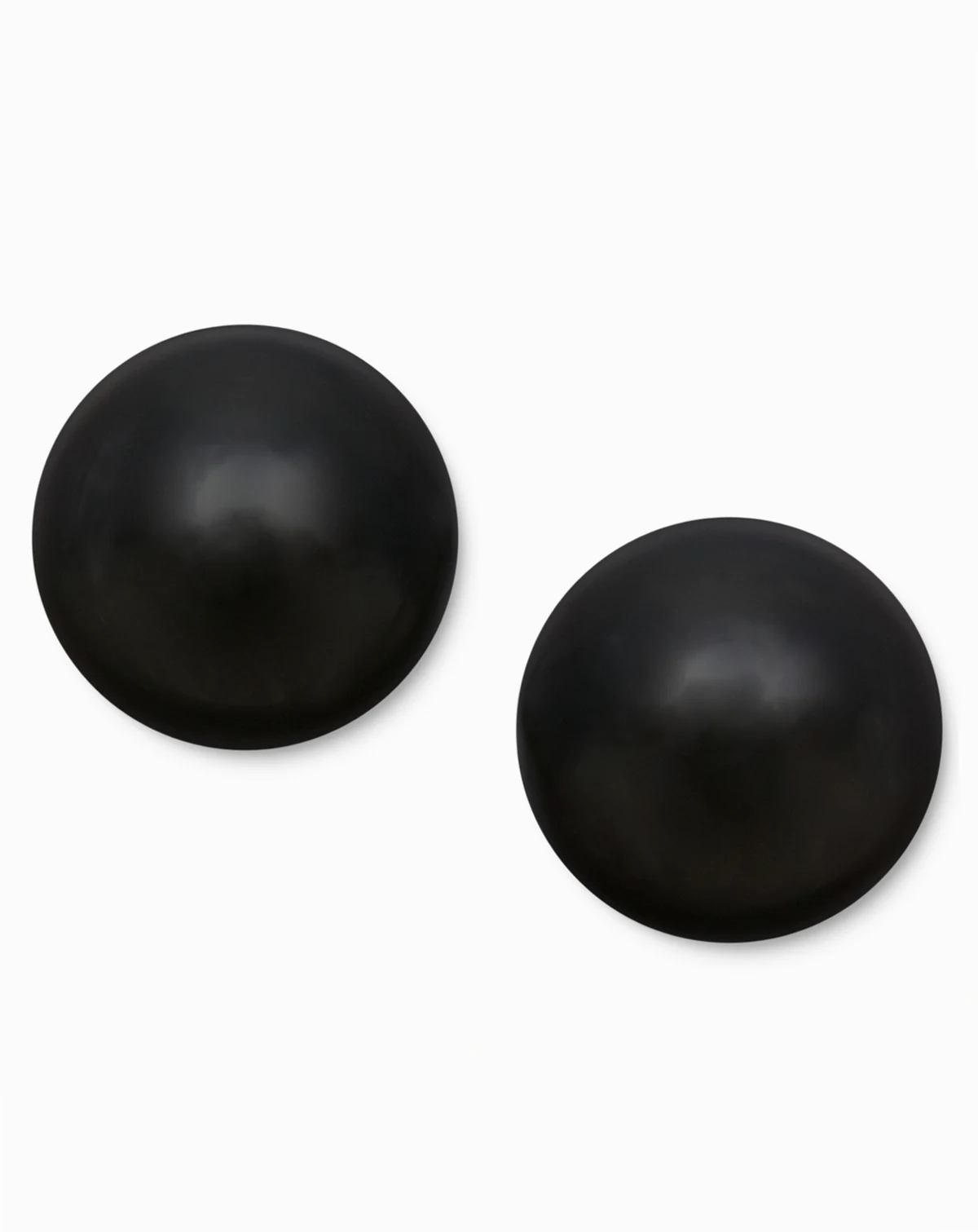 14k Gold Earrings, Onyx Ball Stud Earrings (8mm)