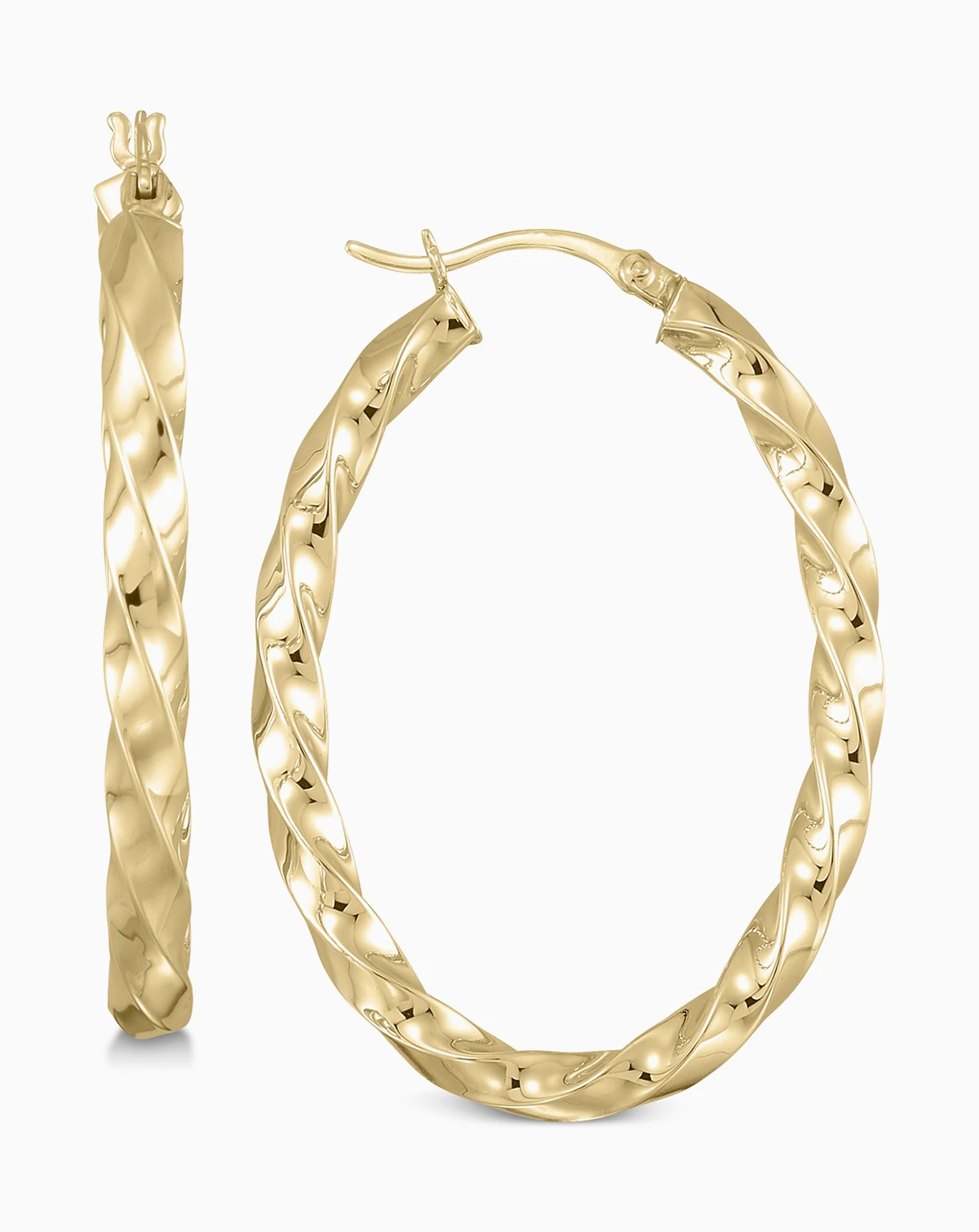 Twist Hoop Earrings in 18k Gold over Sterling Silver