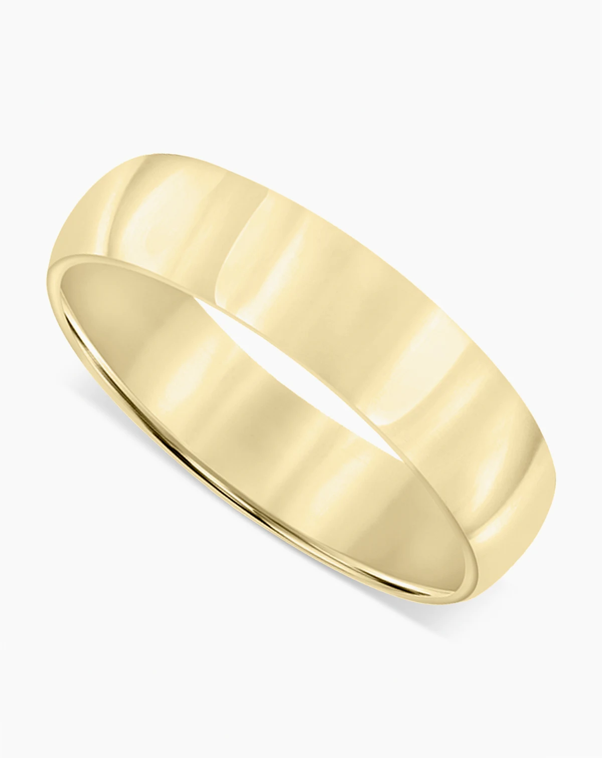 Men's Polished Wedding Band in 18k Gold-Plated Sterling Silver or Sterling Silver