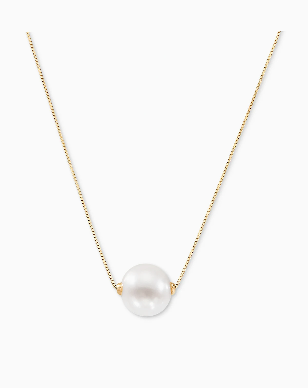 Cultured Freshwater Pearl (8-1/2mm) 18" Pendant Necklace in 14k Gold (Also in Pink Cultured Freshwater Pearl)