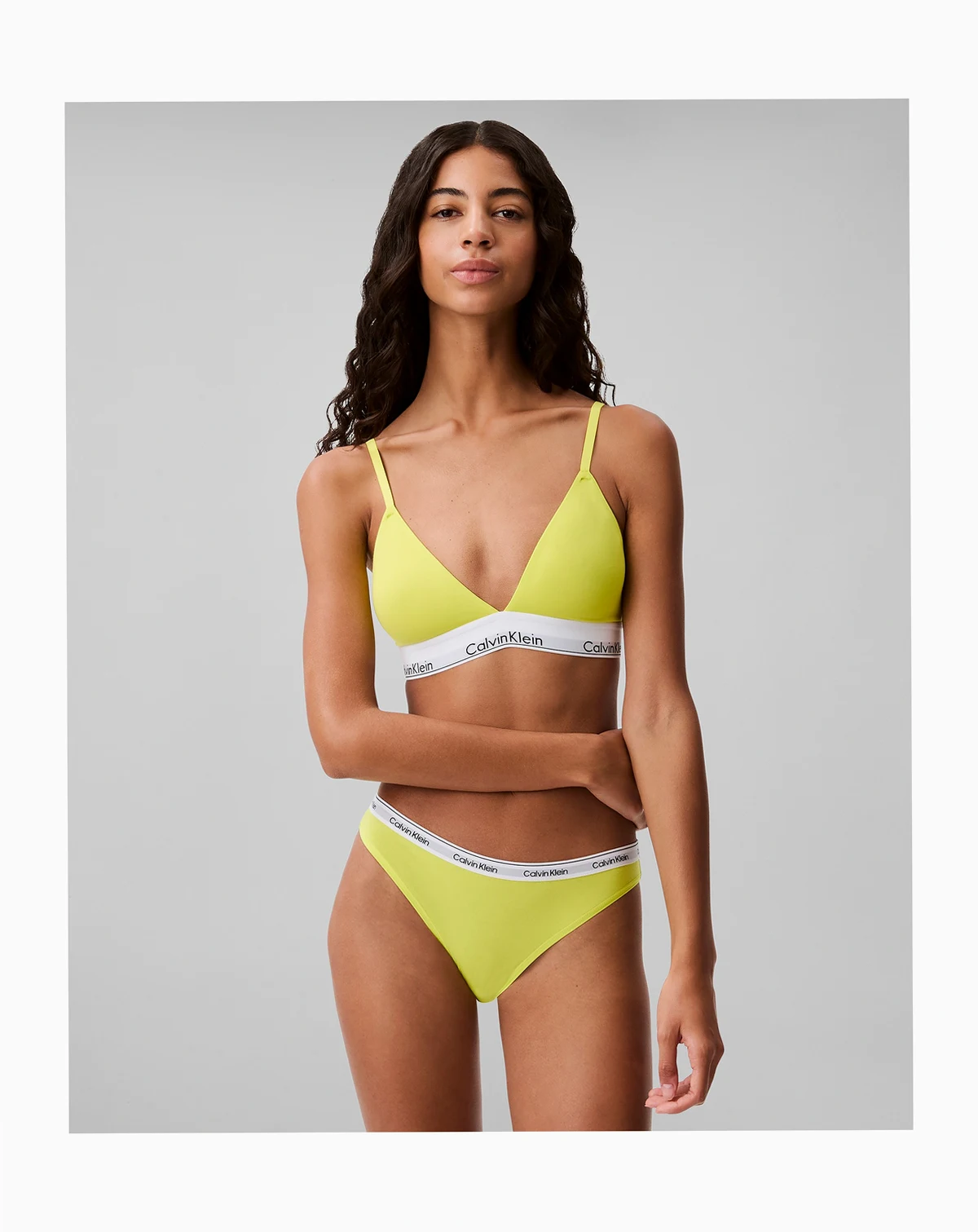 Women's Modern Cotton Lightly Lined Triangle Bralette- QF5650