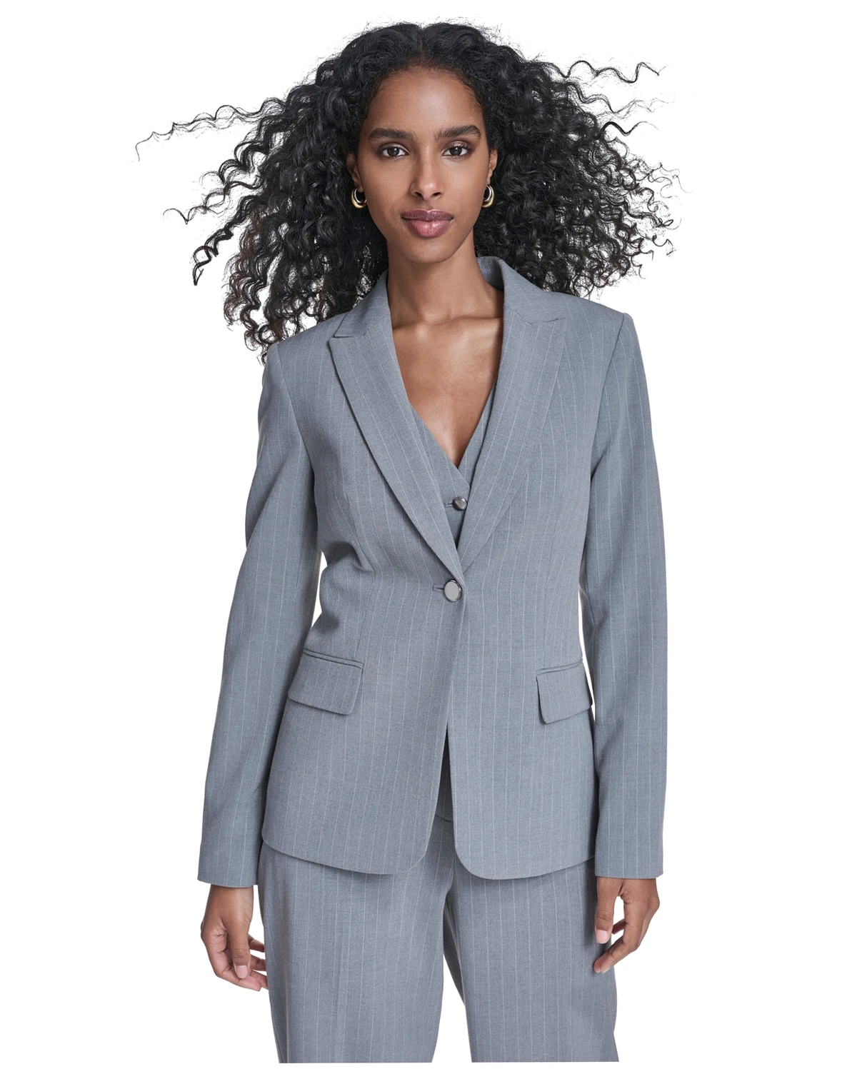 Women's Notch Collar One-Button Blazer