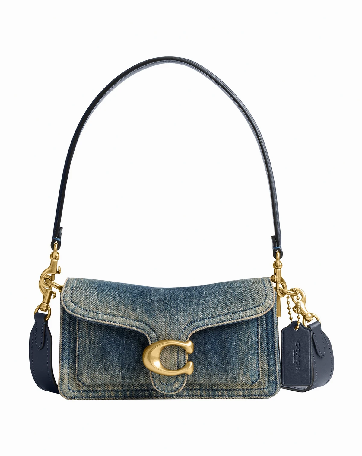 Tabby Small Regenerative Cotton Denim Shoulder Bag 20
