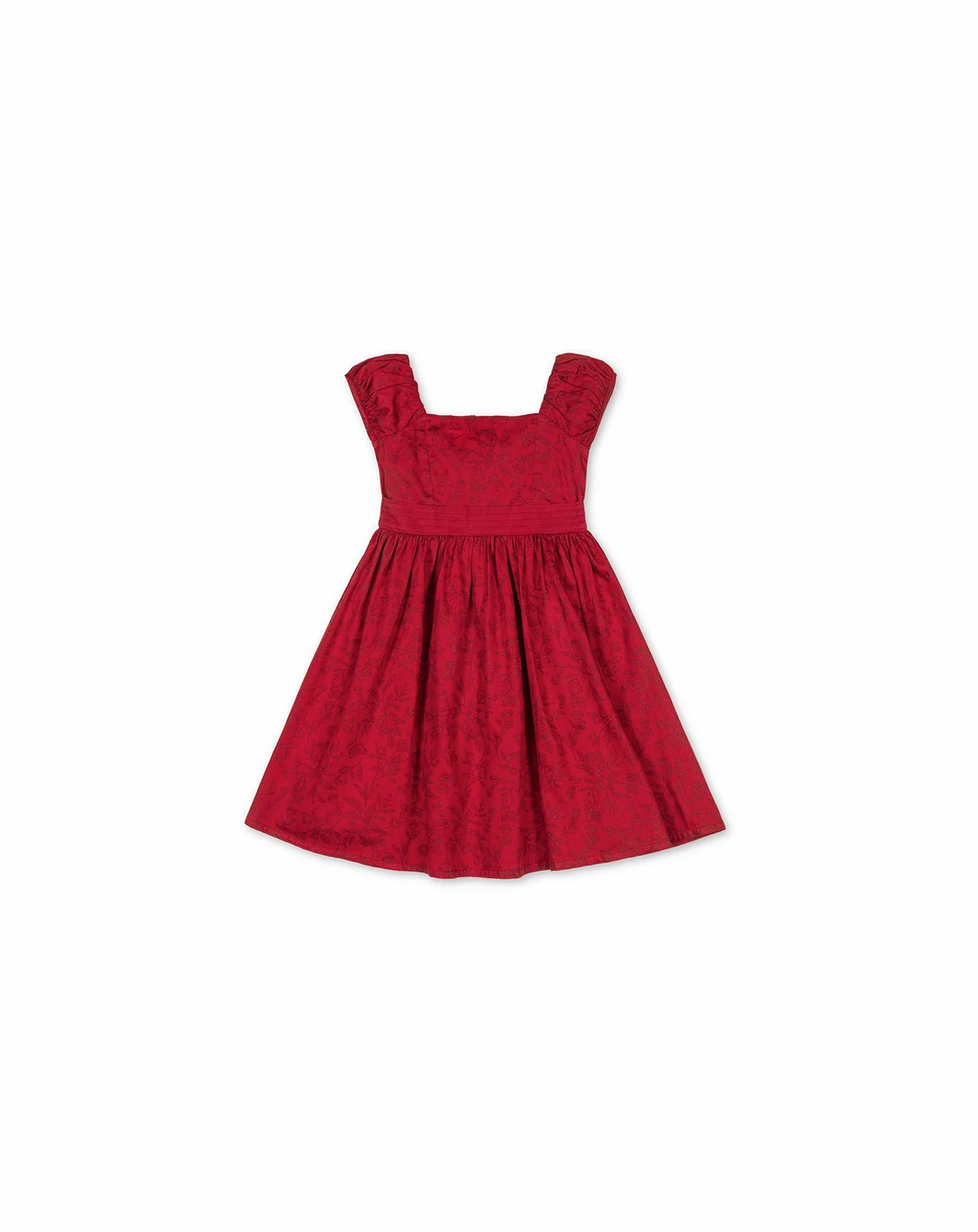 Toddler Girls Hope and Henry Organic Puff Sleeve Sateen Party Dress