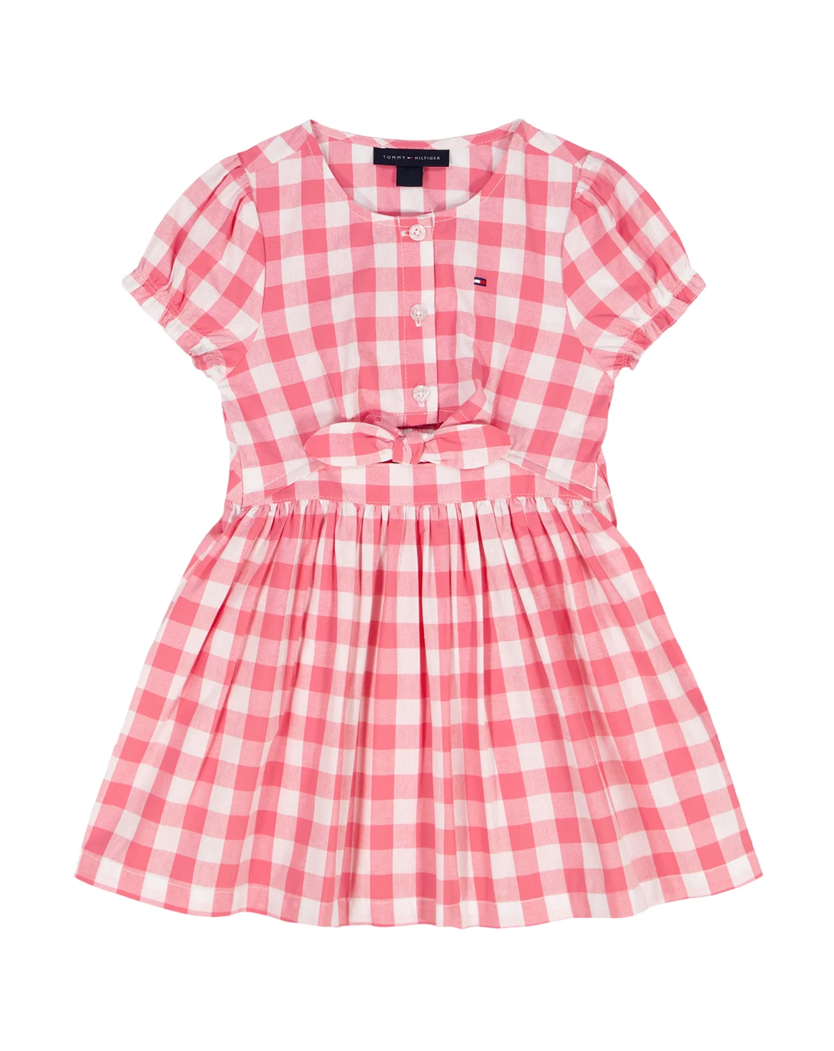 Girls' 2T-6X Gingham Tie-Front Dress