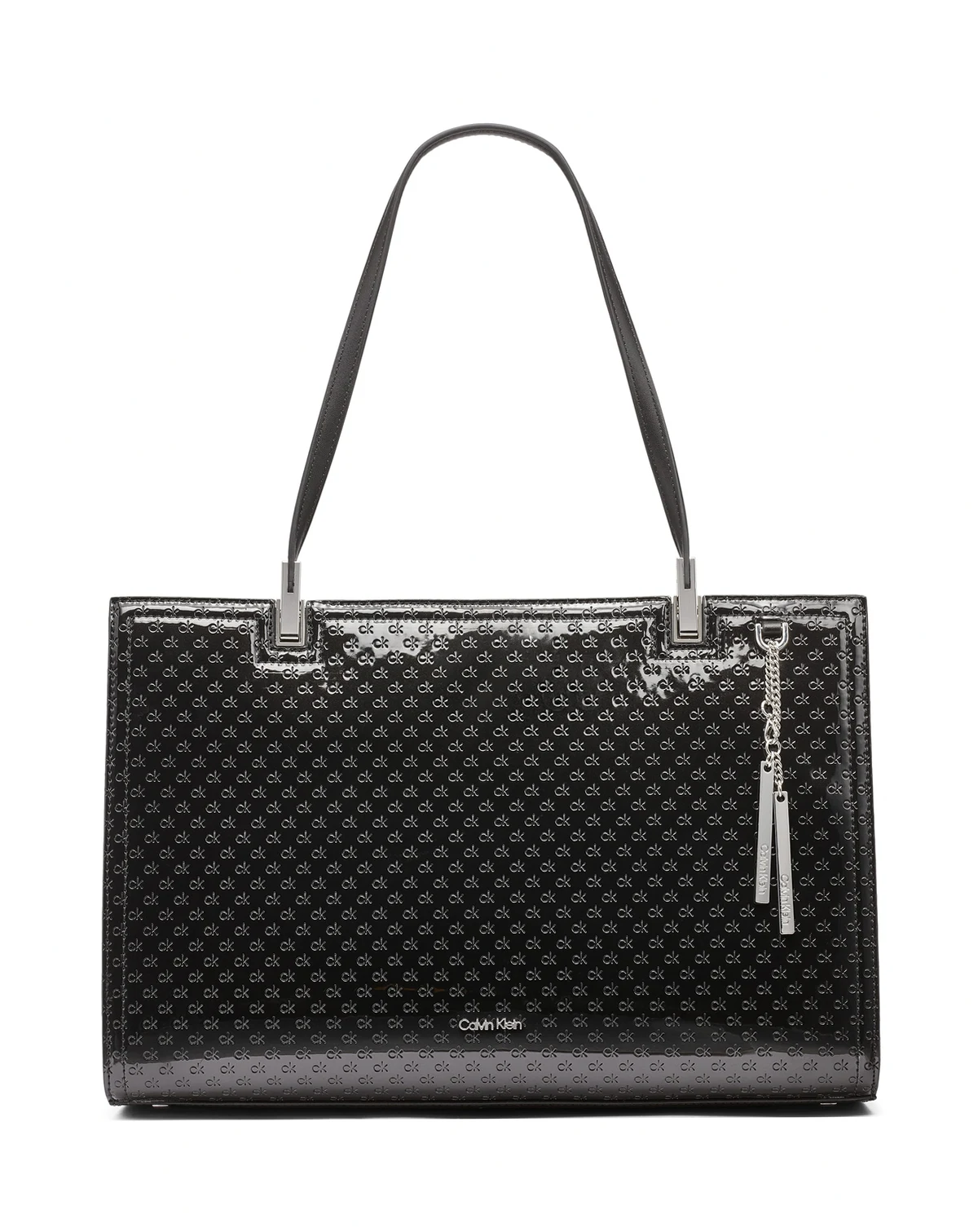 Verne Signature Embossed Tote Bag with Charm