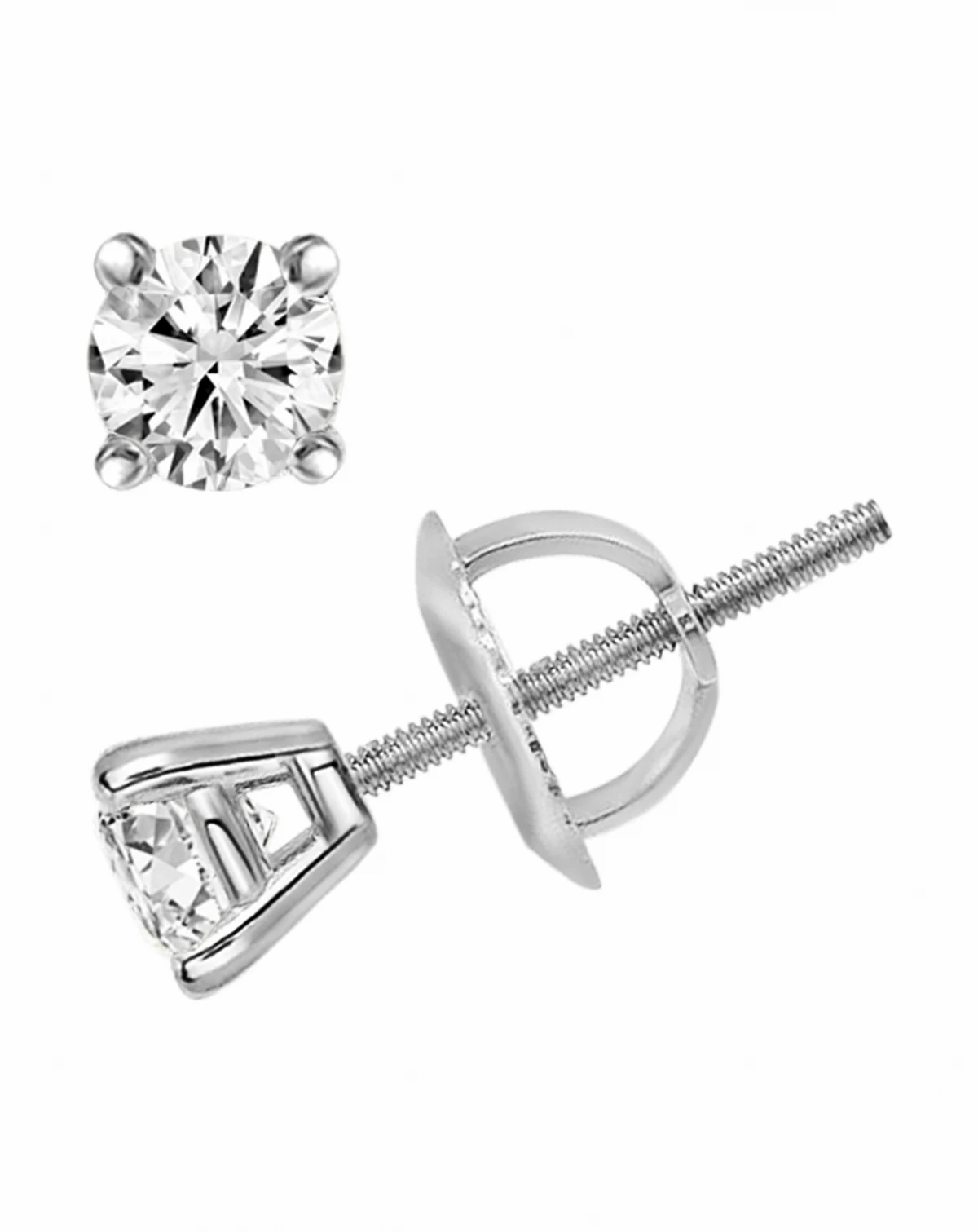 Diamond Stud Earrings (5/8 ct. t.w.) in 14k White Gold