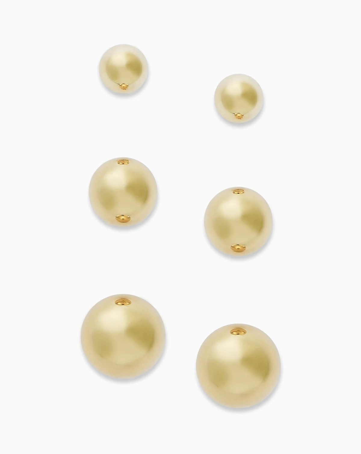 Ball Stud Earring Set in 10k Gold or White Gold
