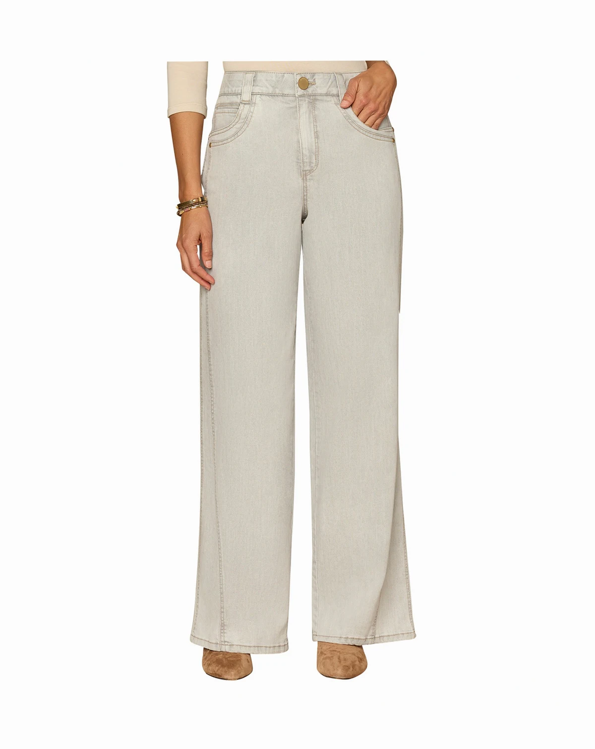 Women's Double Yoke Wide-Leg Jeans