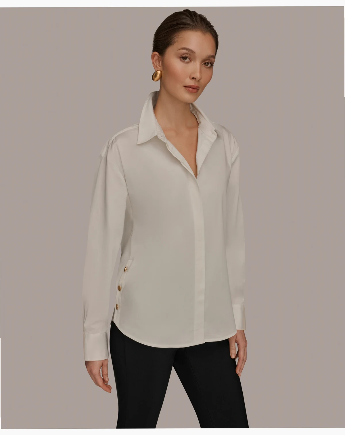 Women's Long-Sleeve Button-Up Shirt