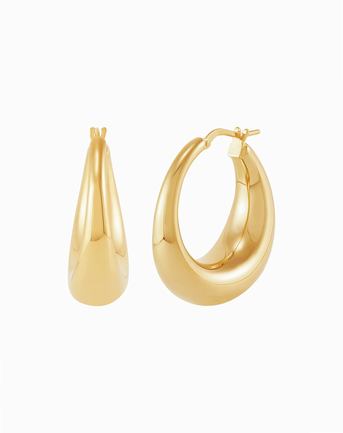 Electroform Hoop Earrings in 18k Yellow Gold