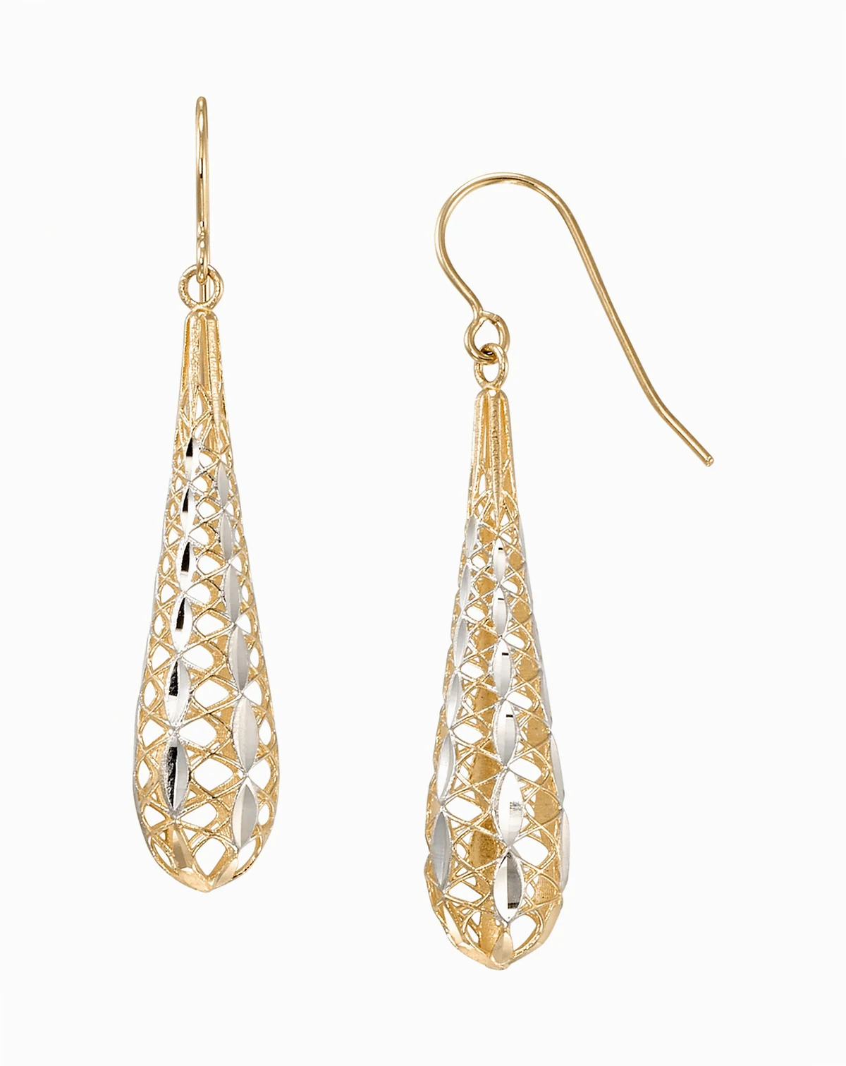 Teardrop Dangler Earrings in Gold