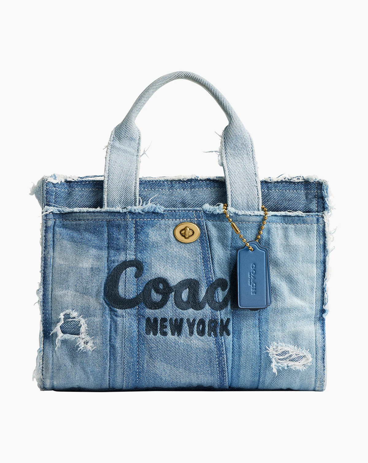 Cargo Small Repurposed Denim Patchwork Tote Bag 26